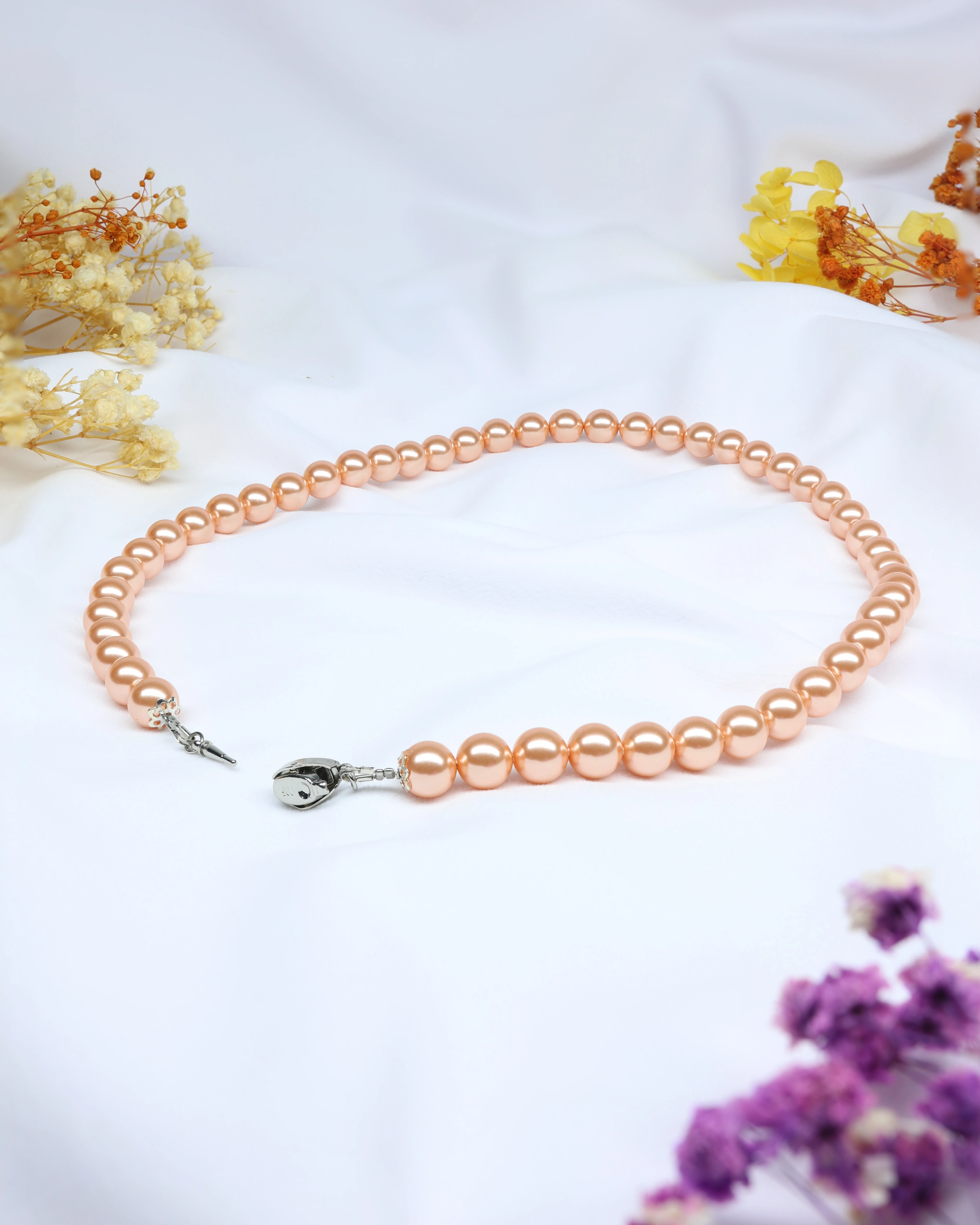 Elegant Swarovski® Crystal Pearl Single Strand Necklace | Flawnt