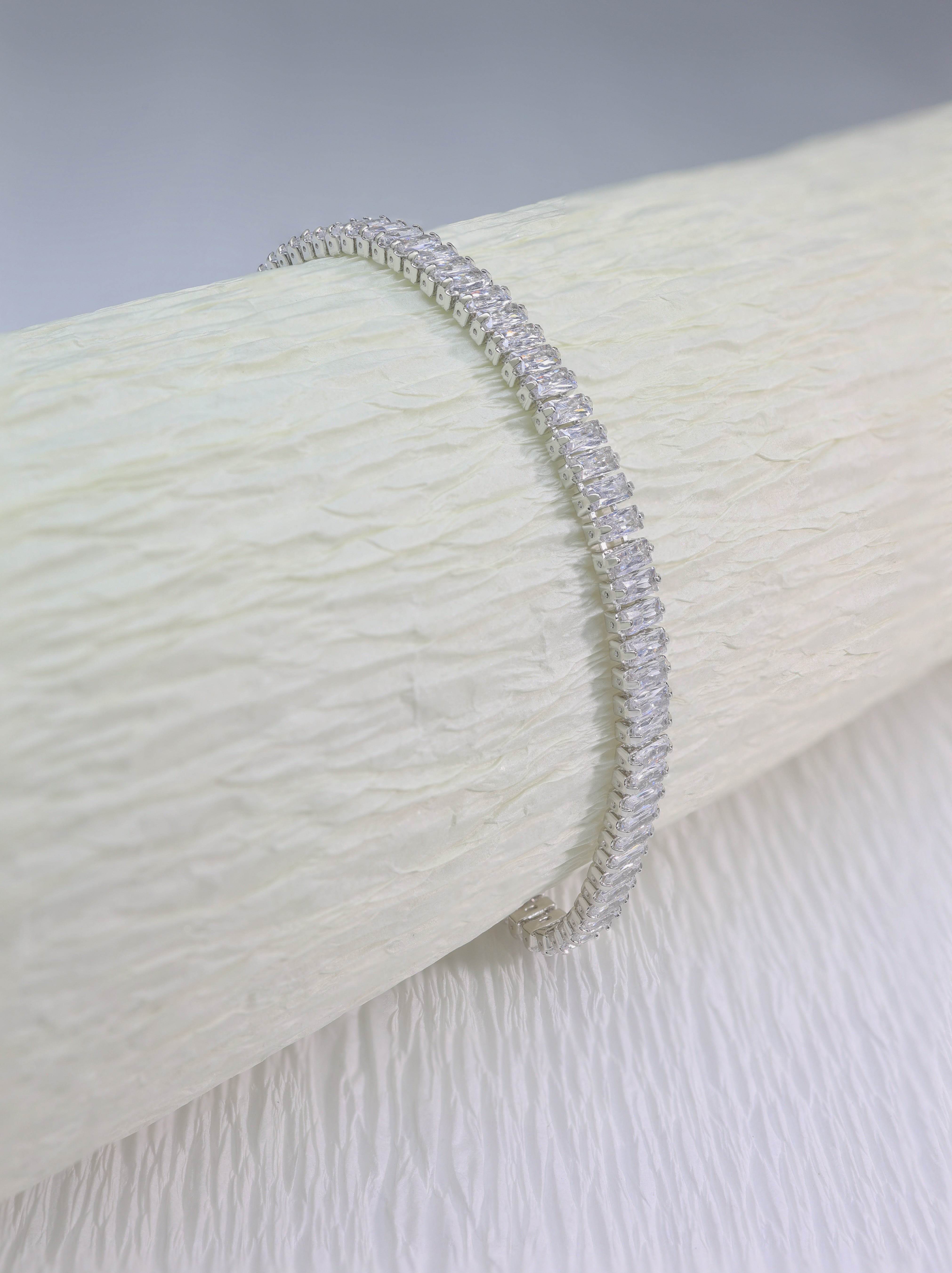 Unique Jewelry | Micro Baguette Silver Bracelet | Bespoke Design