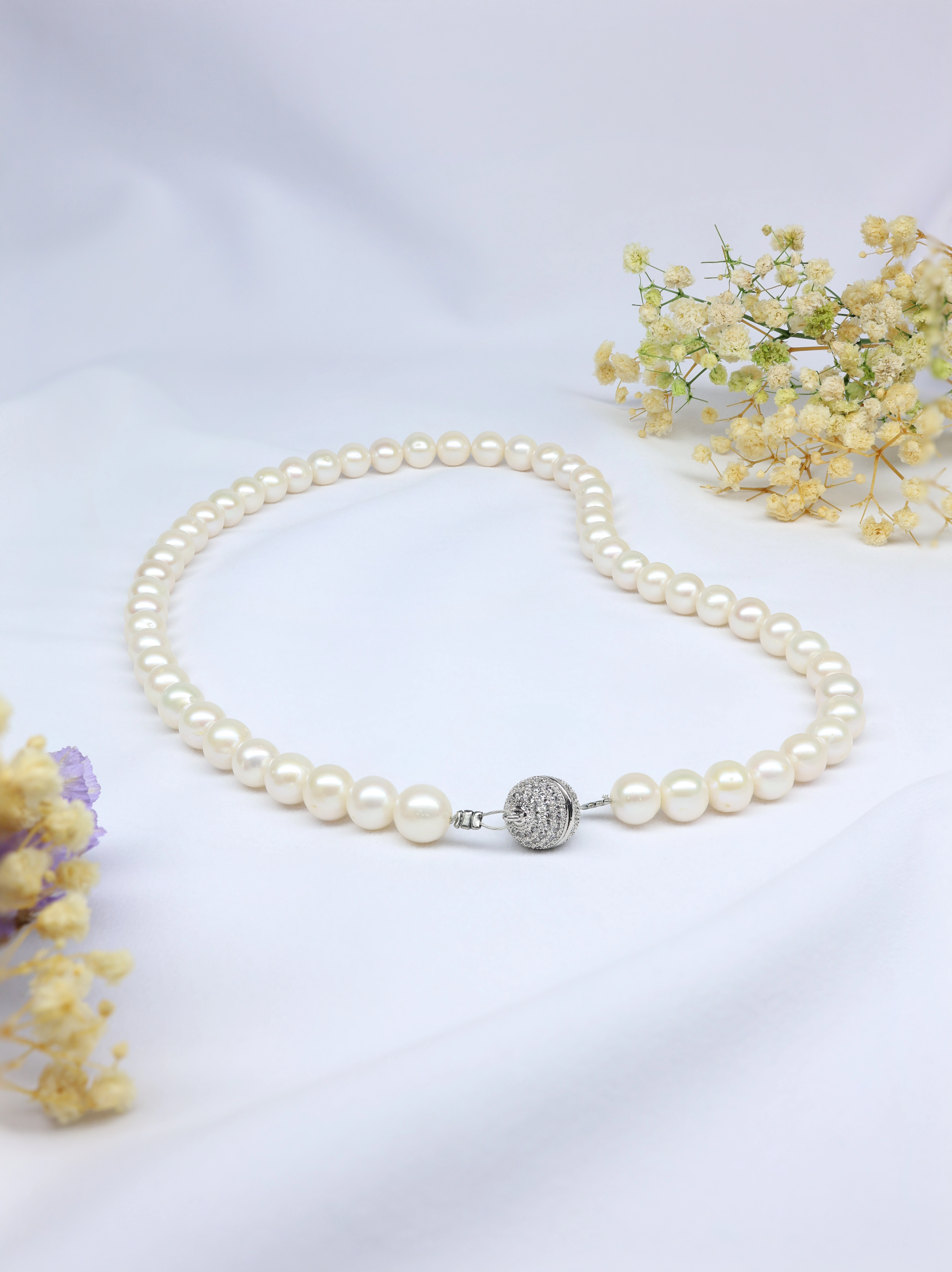 Round Pearl Necklace