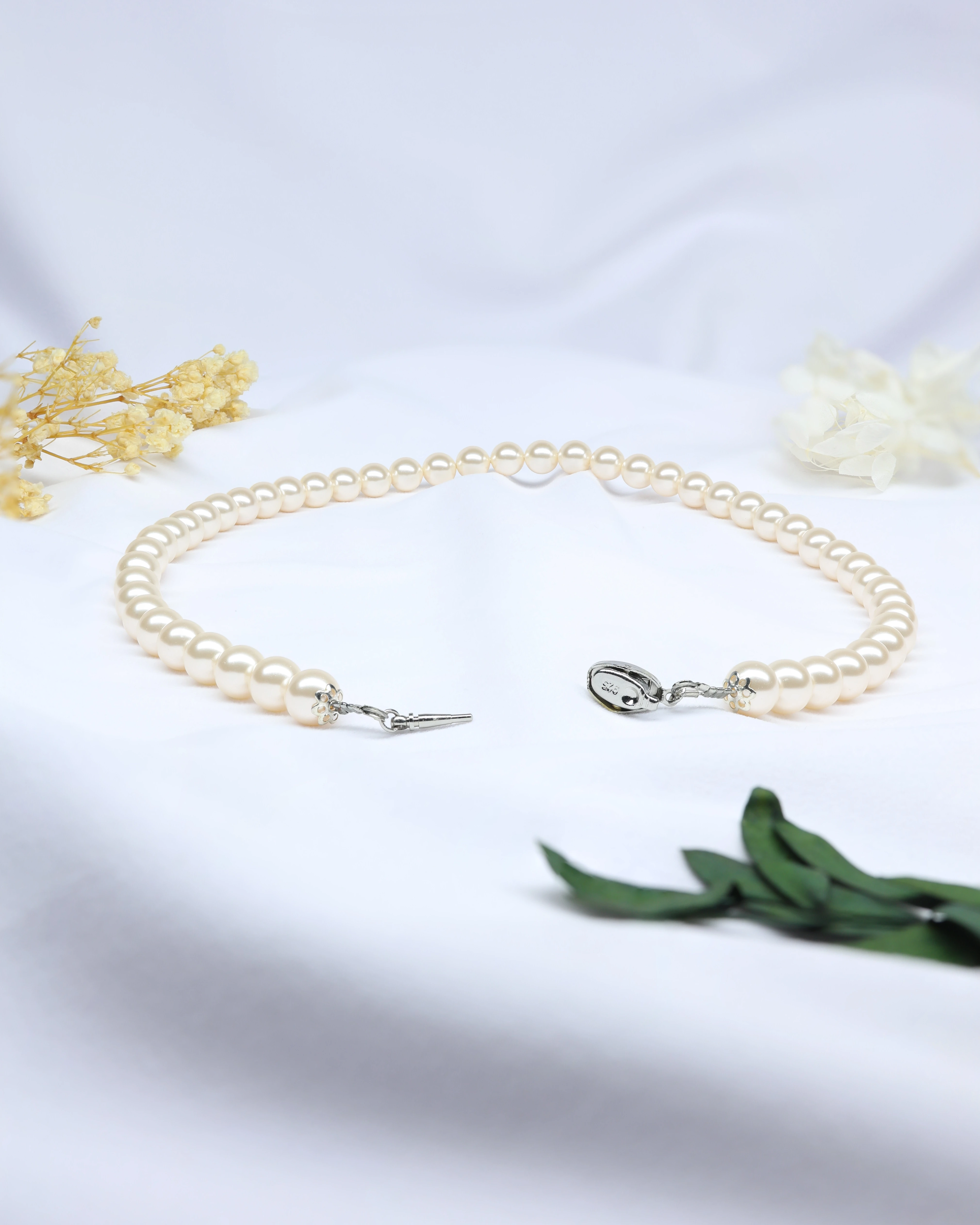Timeless Swarovski® Crystal Pearl Single Strand Necklace | Flawnt