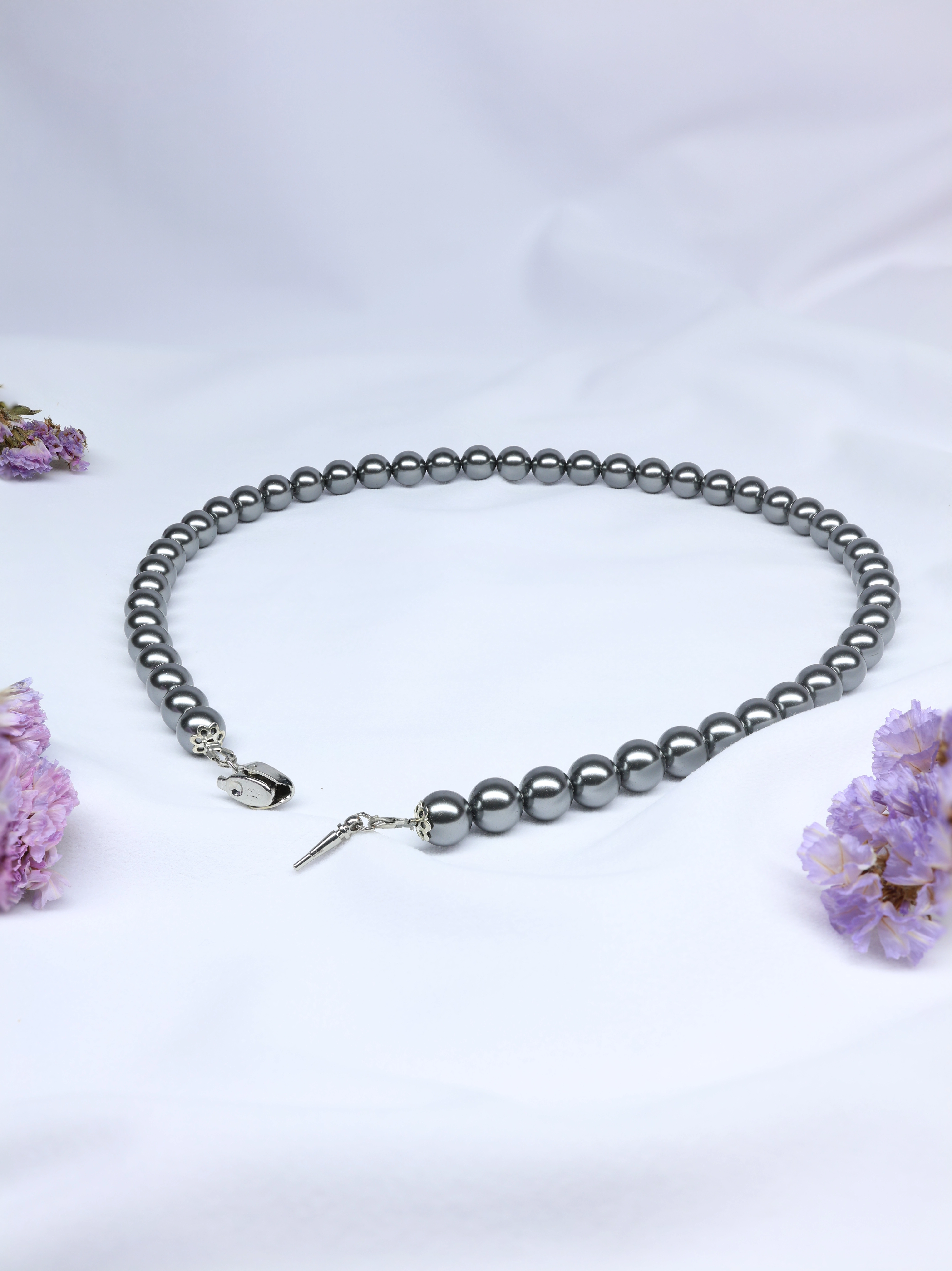 Elegant European Grey Pearl Necklace