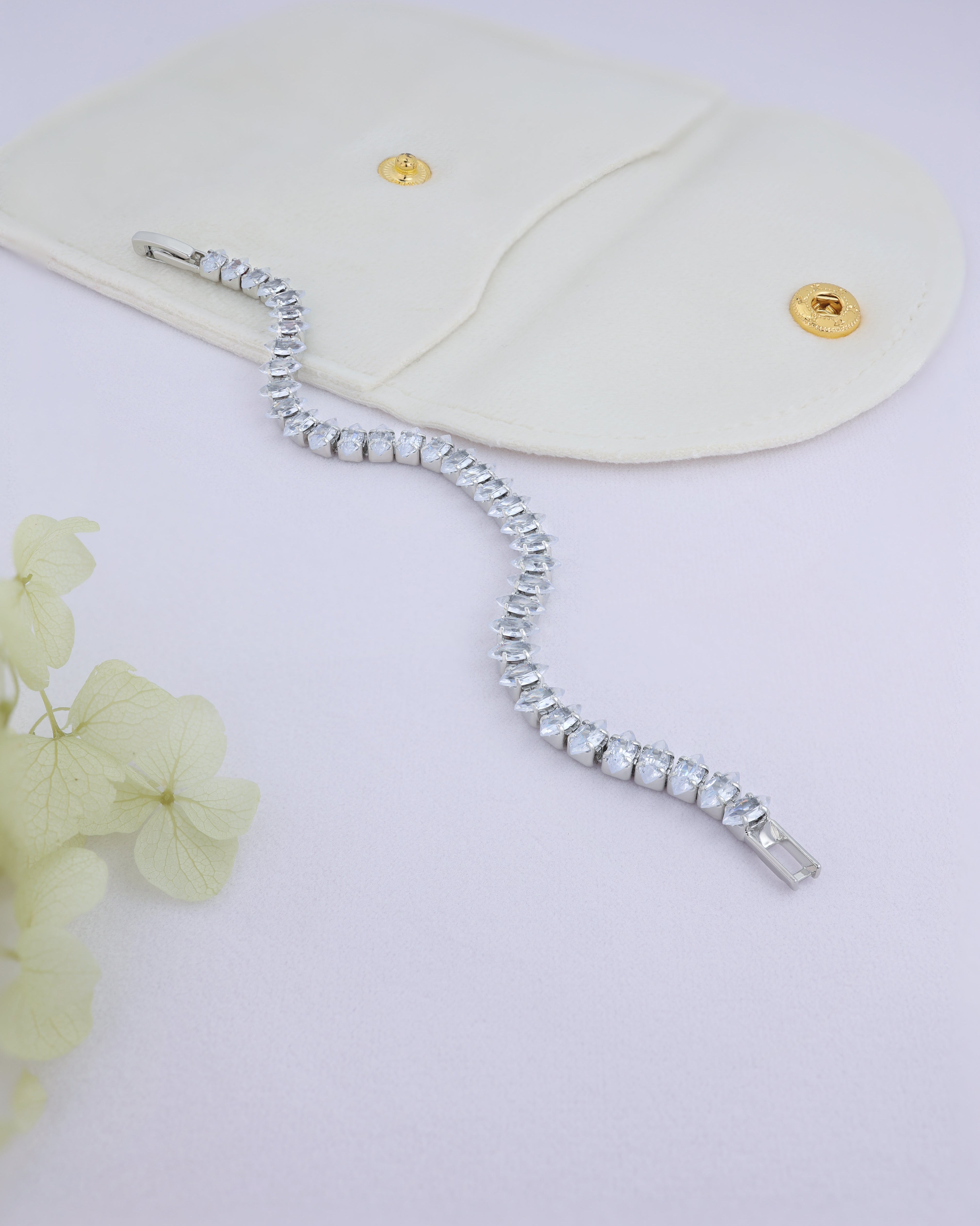 Marquise Cut Tennis CZ Bracelet