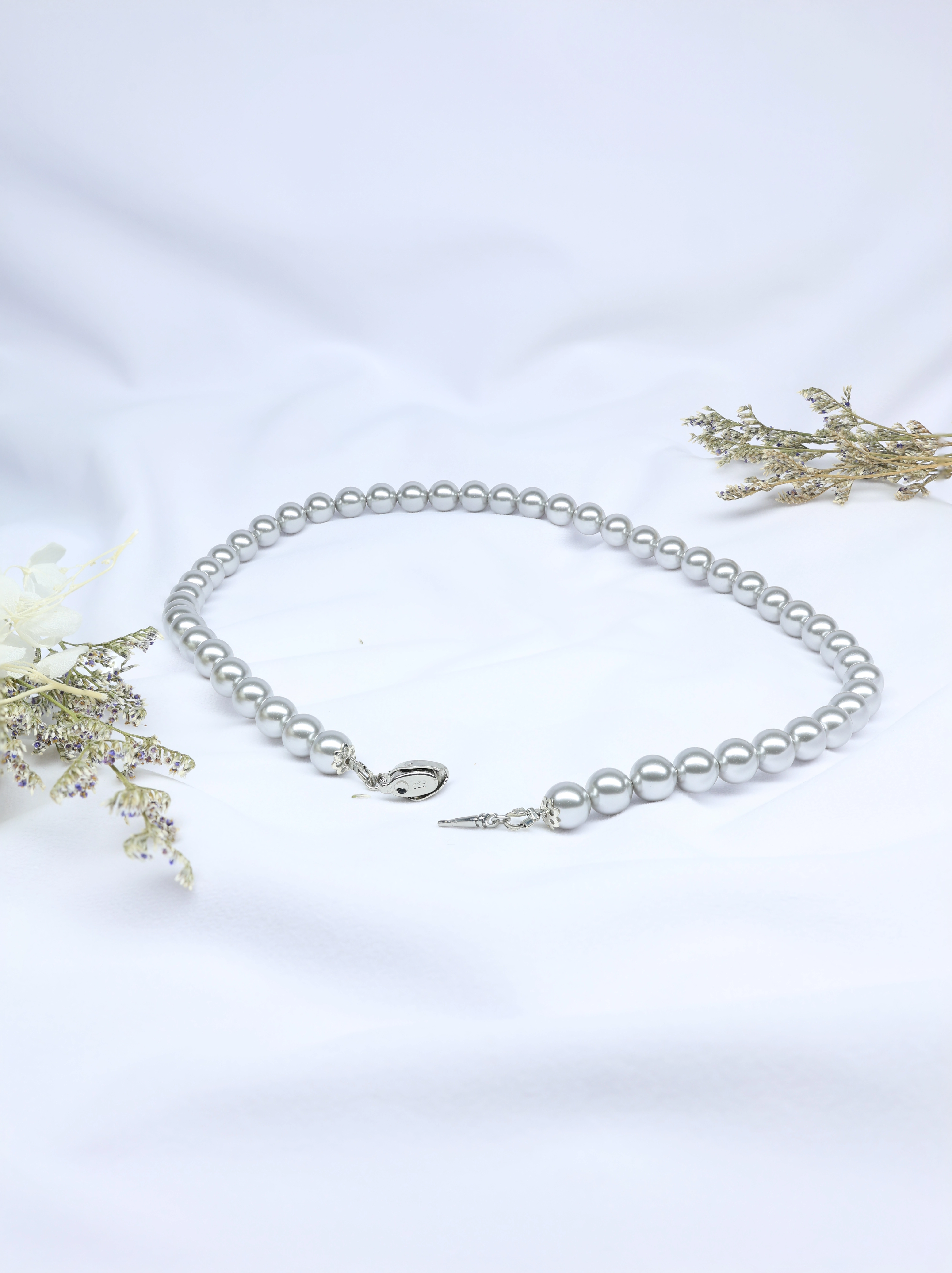 Elegant European Light Grey Pearl Necklace