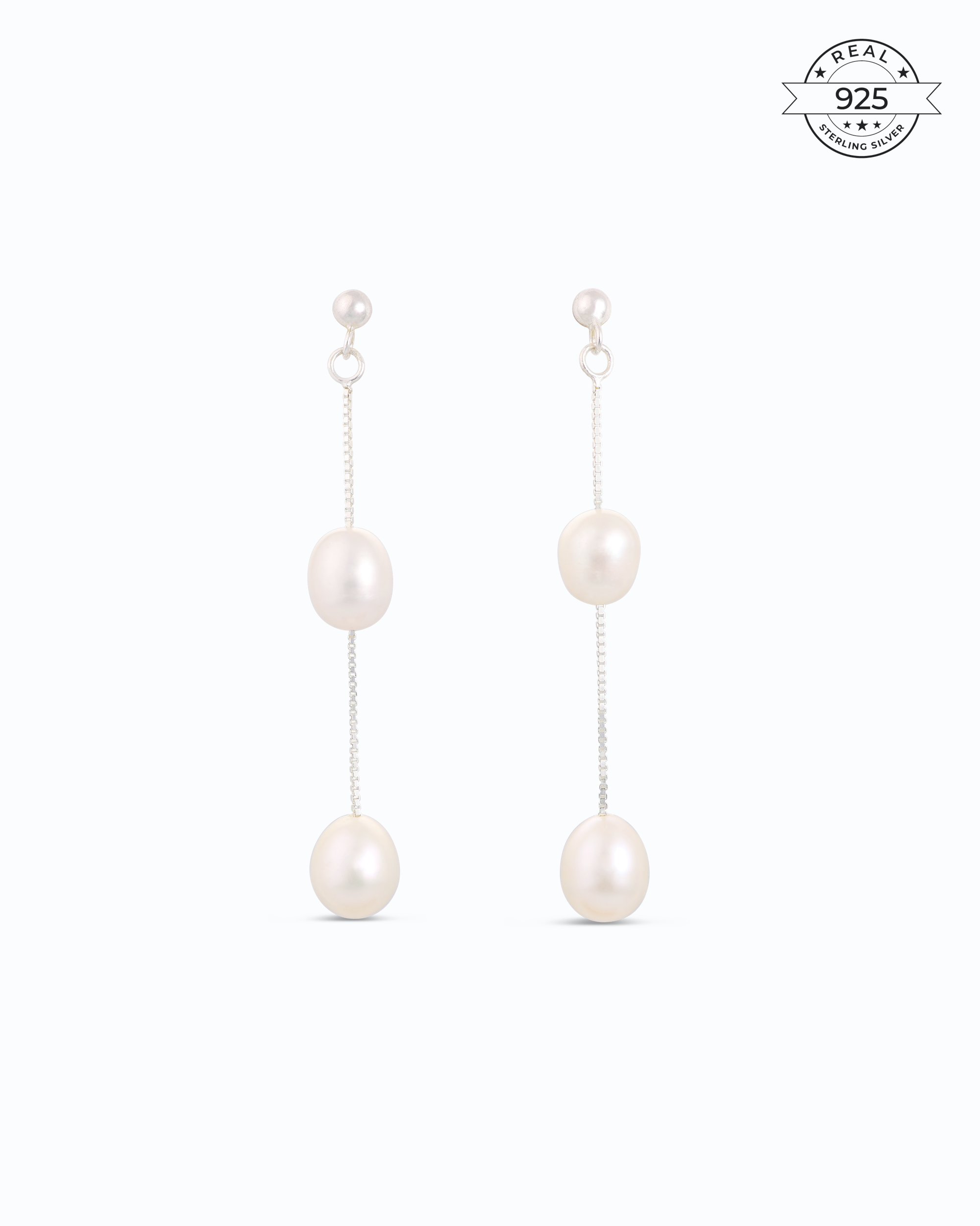 925 Silver Pearl String Dangles | Flawnt