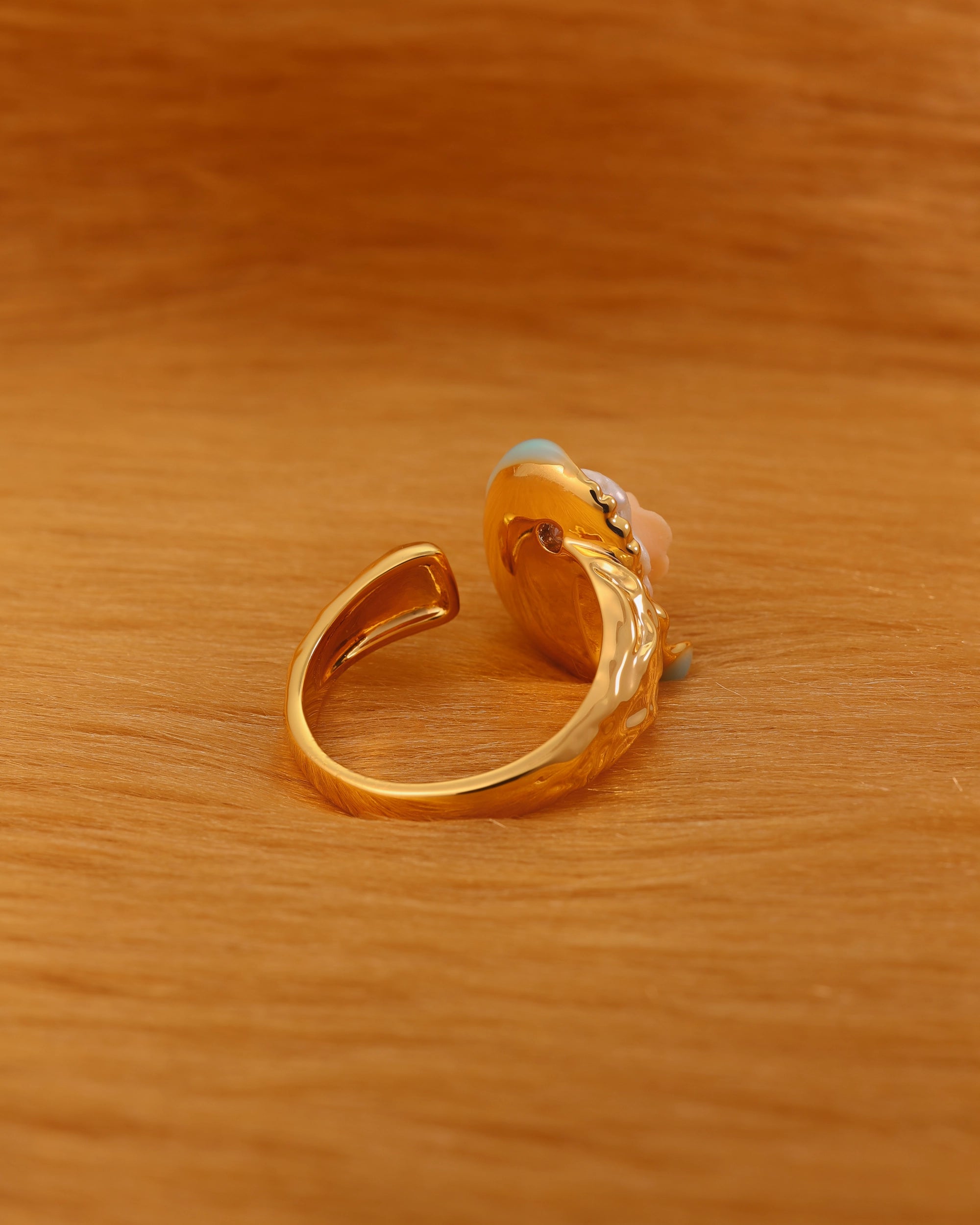 Aqua Mother of Pearl Ring