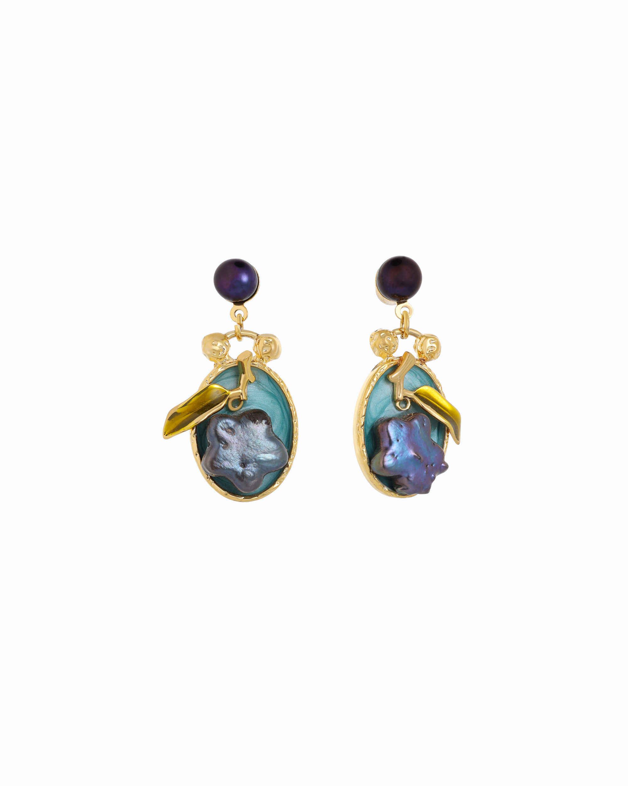 French Blue Pearl Dangle