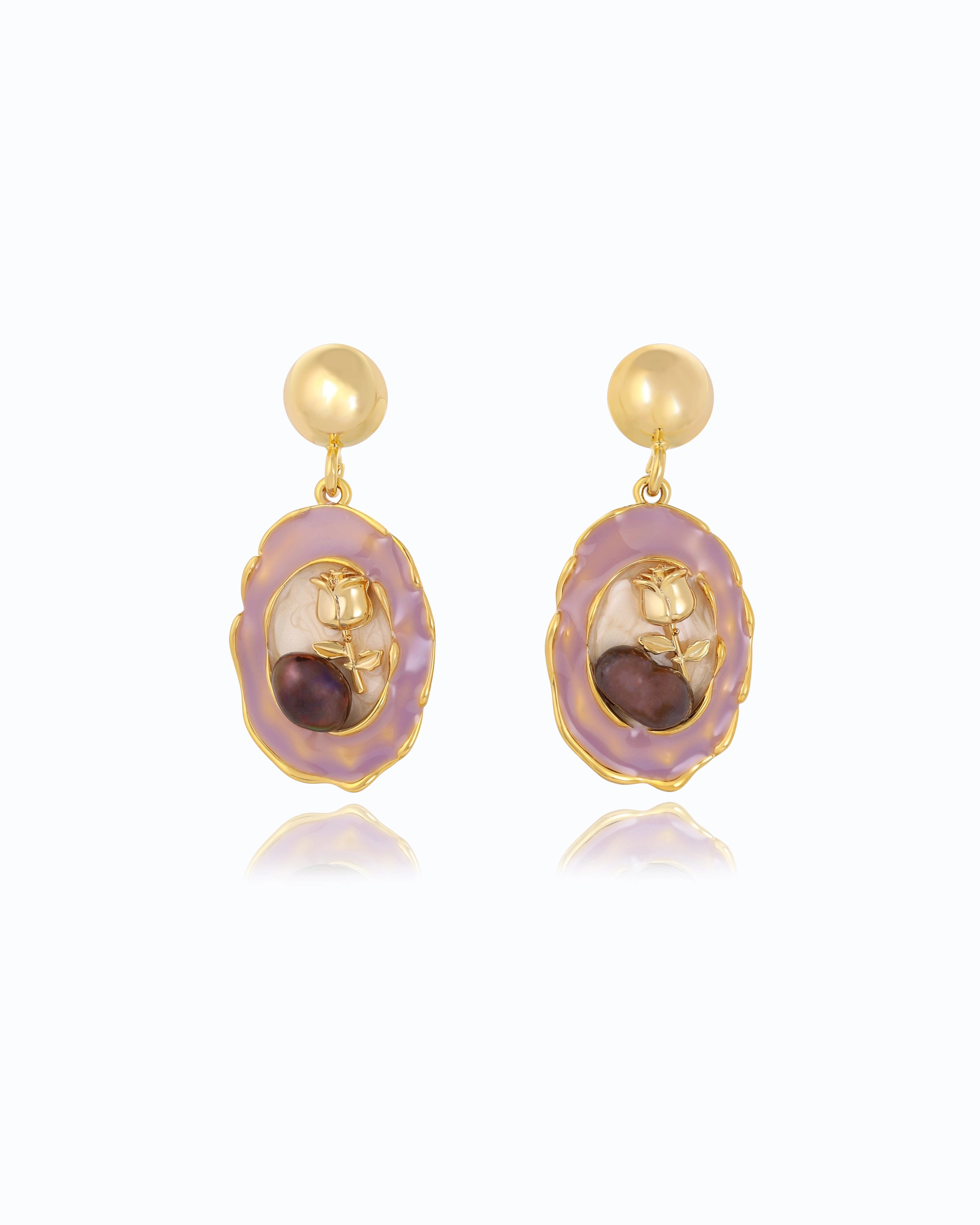 Pearl n Roses Dangle (Pink)