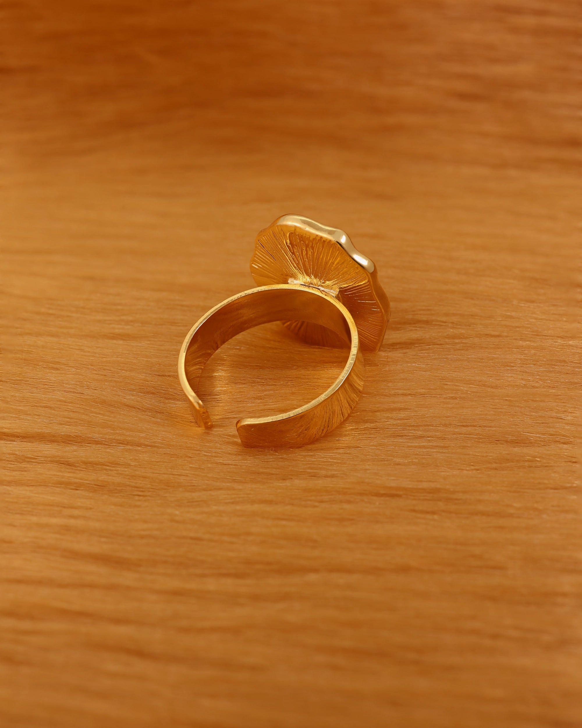 Butterfly Emboss on Pastel Green Adjustable Ring