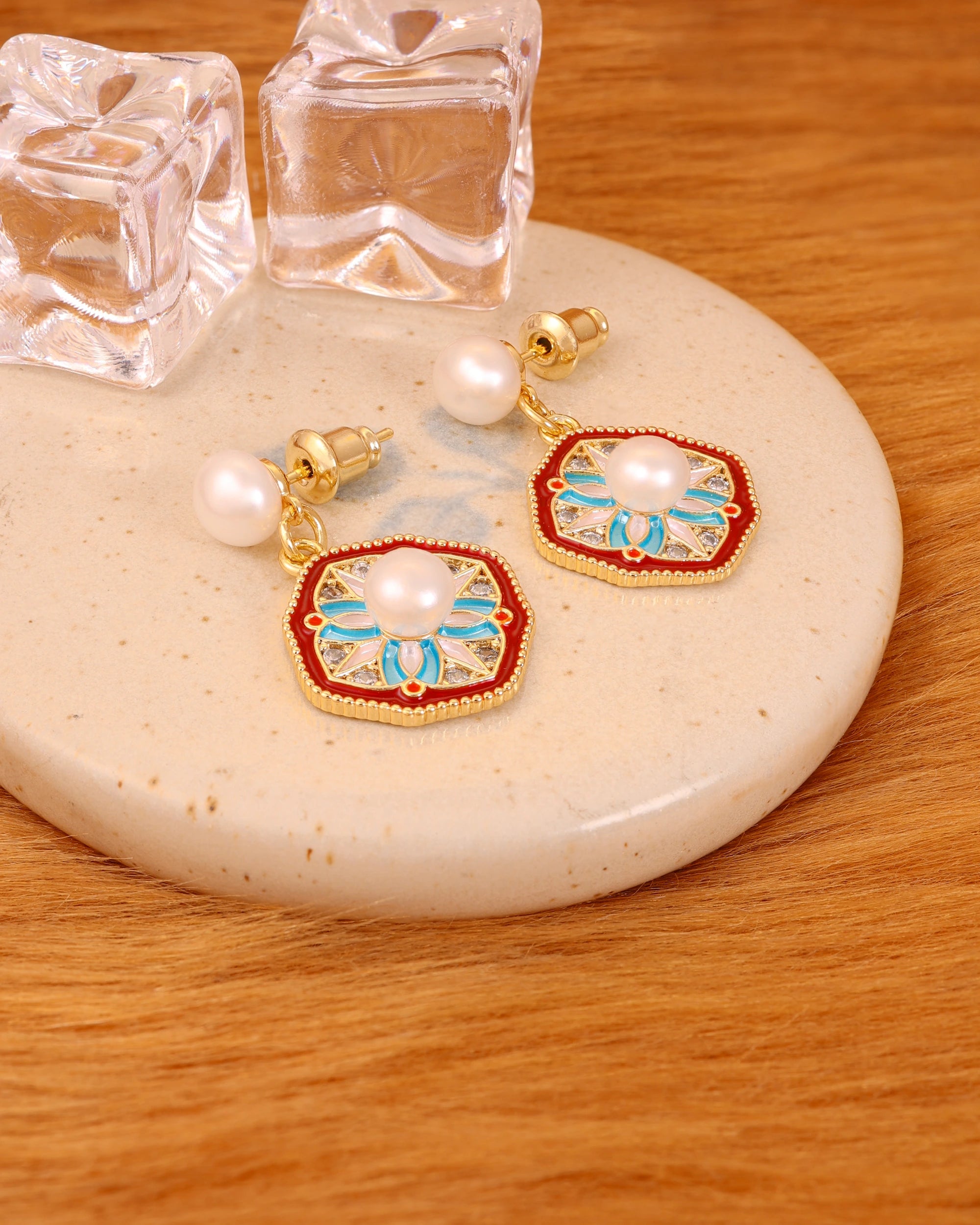 Dainty Kaleidoscope Pearl Dangle