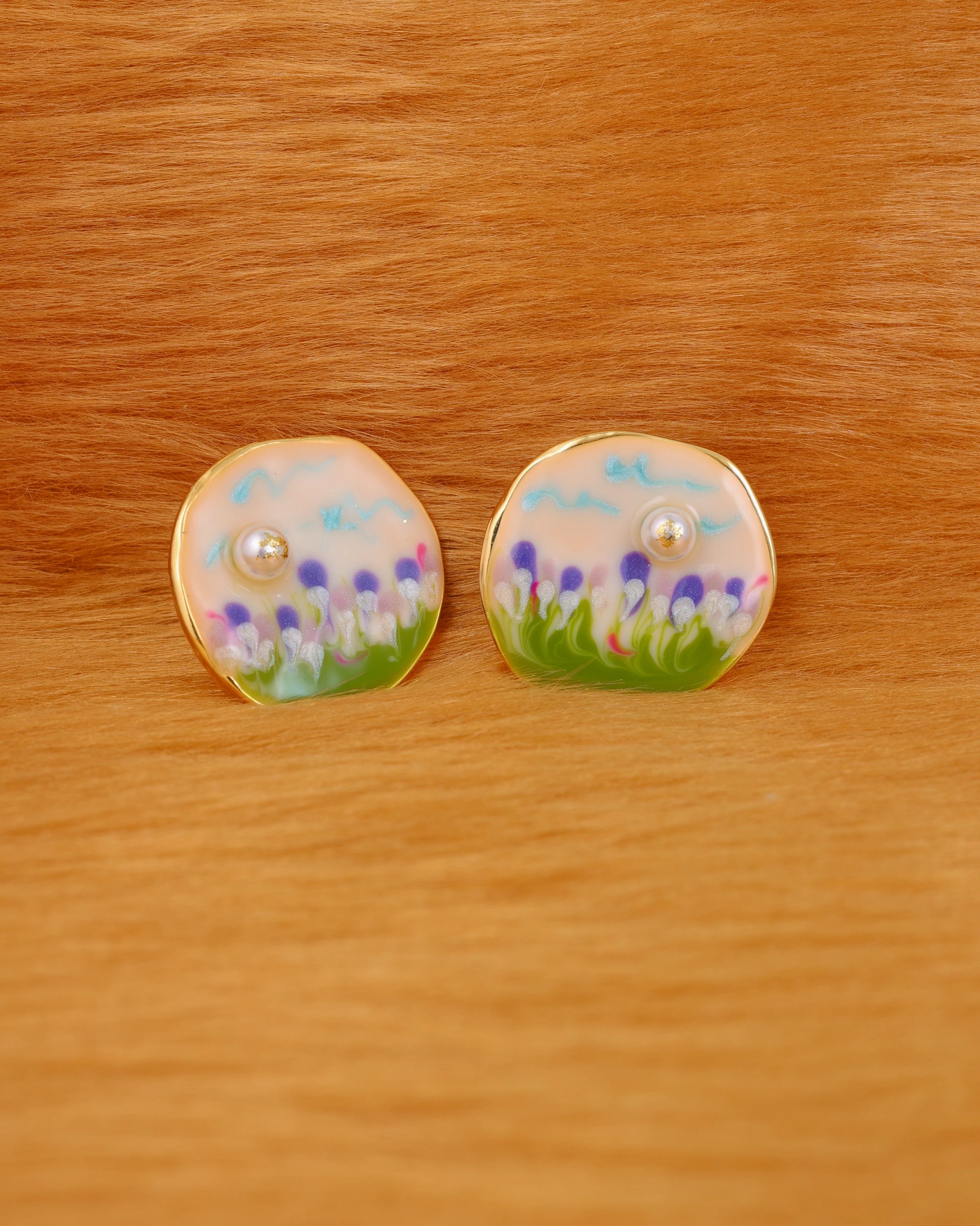 Forrest Bloom Pearl Ear Studs