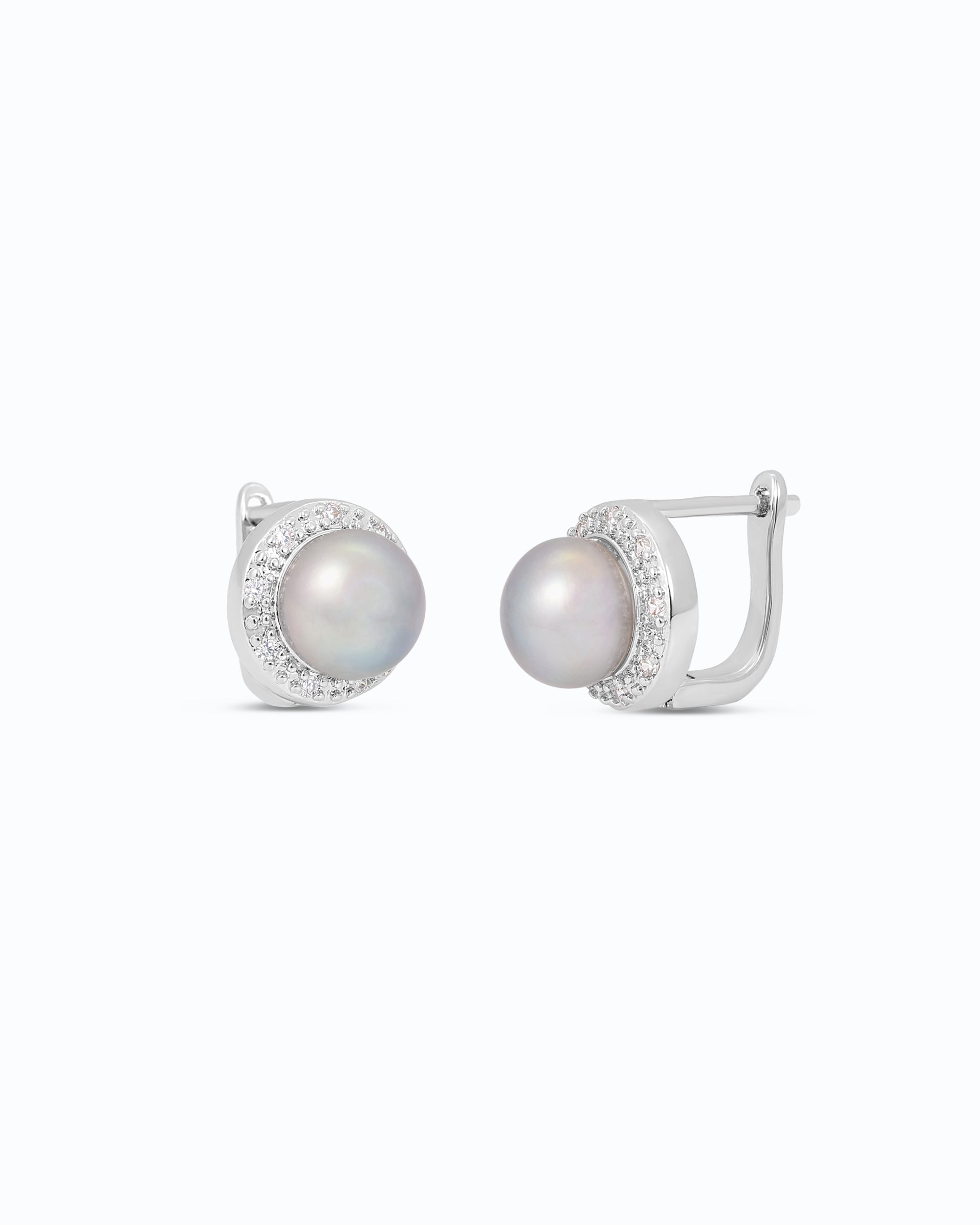 Executive Pearl Studs Gray