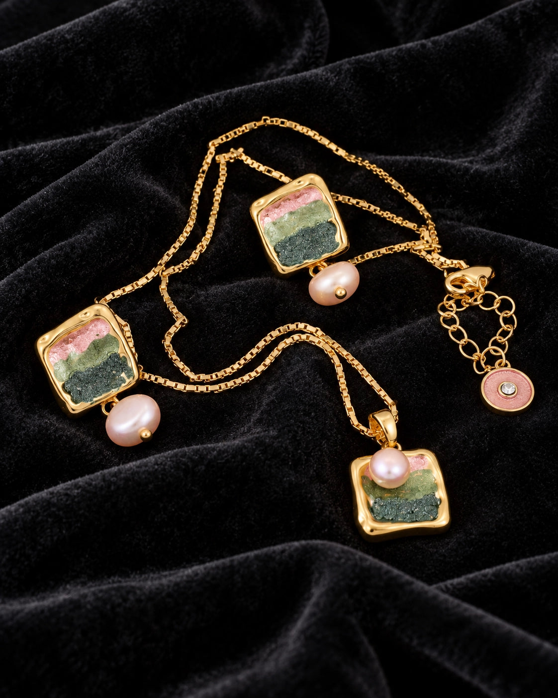 Pastel Palette Pearl Necklace Set