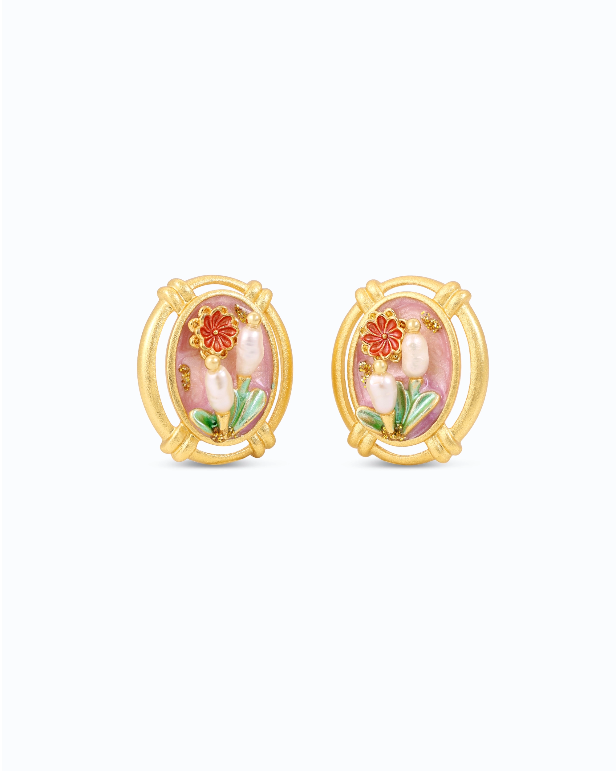 Pearl Blossom Ear Studs