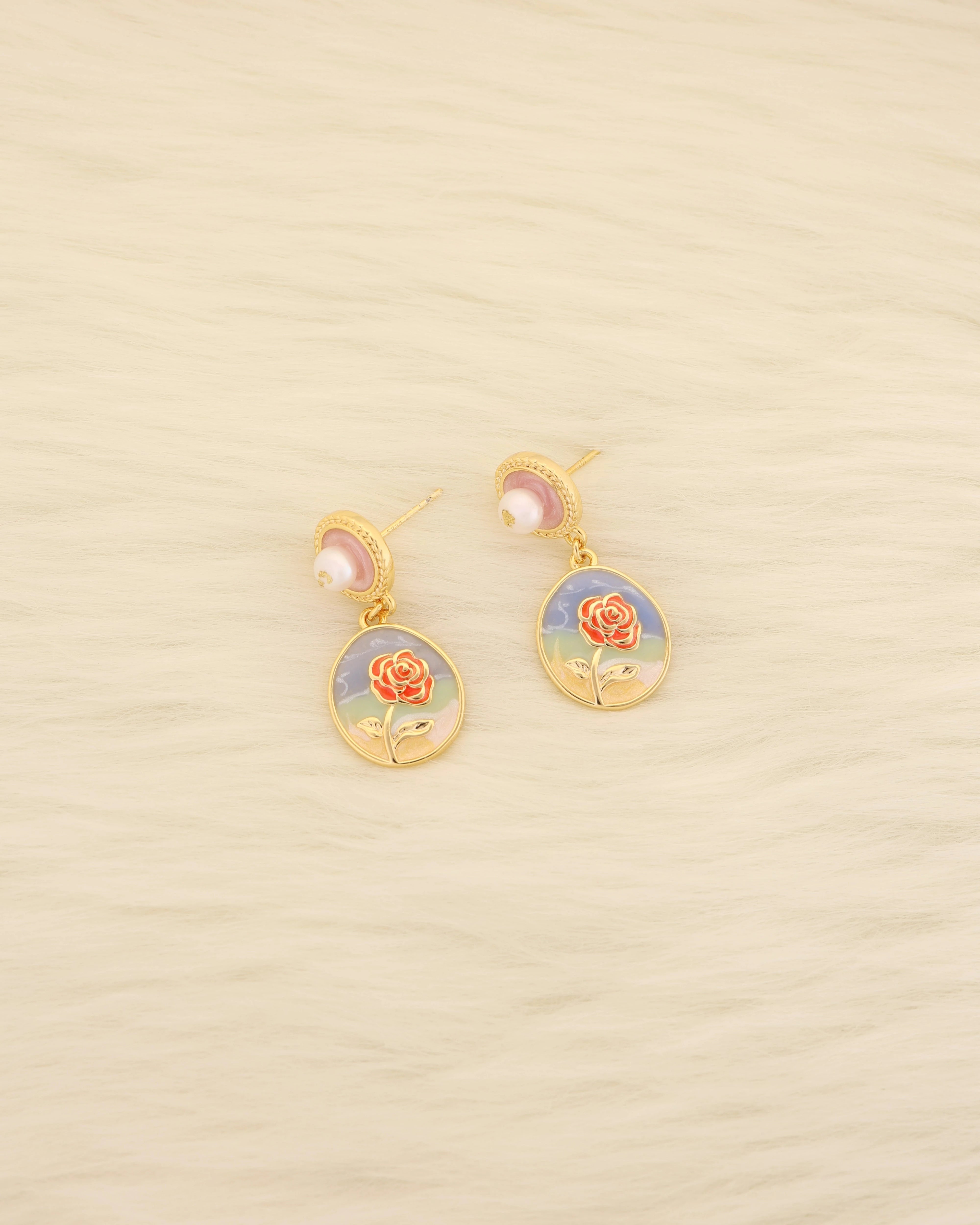 Rose with Backstamp (Blueish)