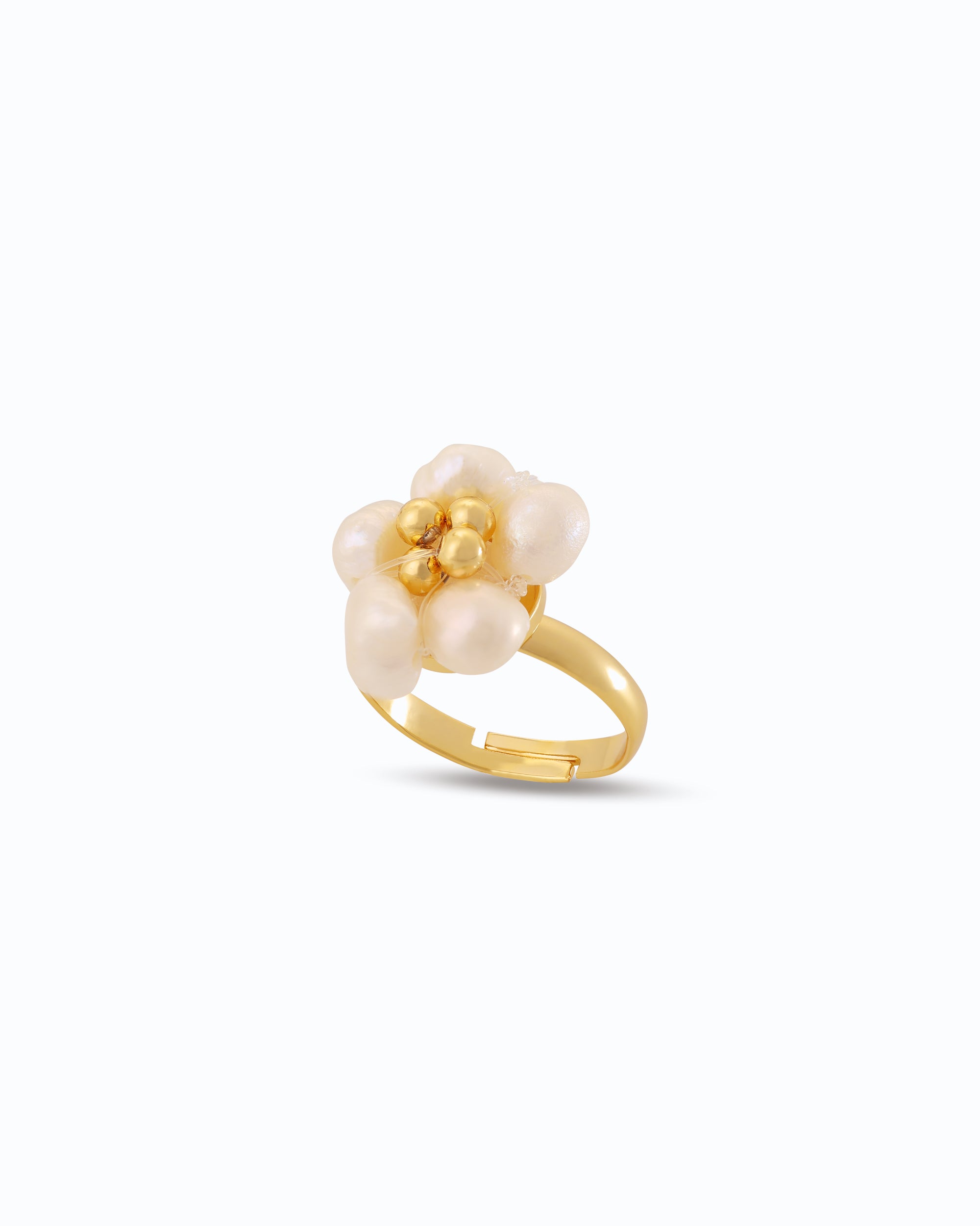 Handmade Pearl Flower Ring