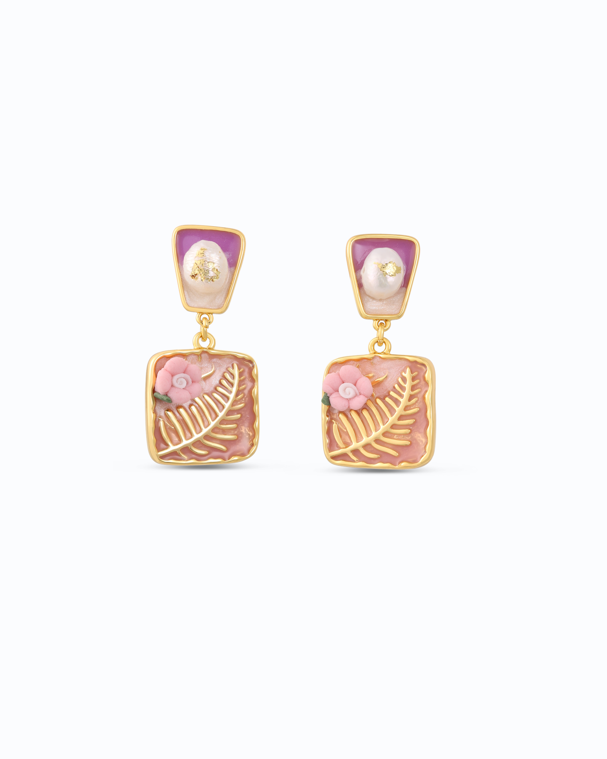 Pink Fern Dangle