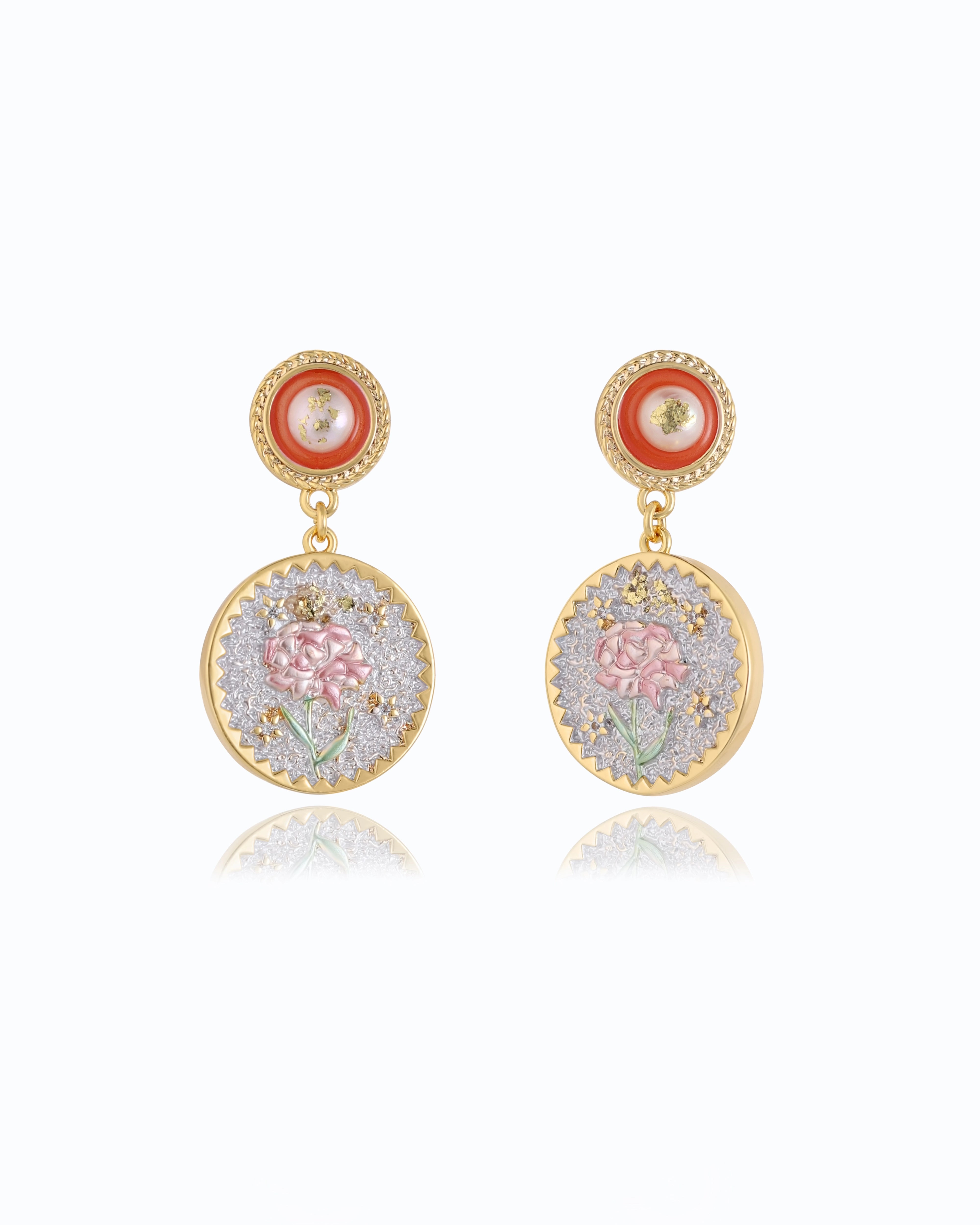 Light Blue Dangle Earrings – 18K Gold Plated | Flawnt Jewelry