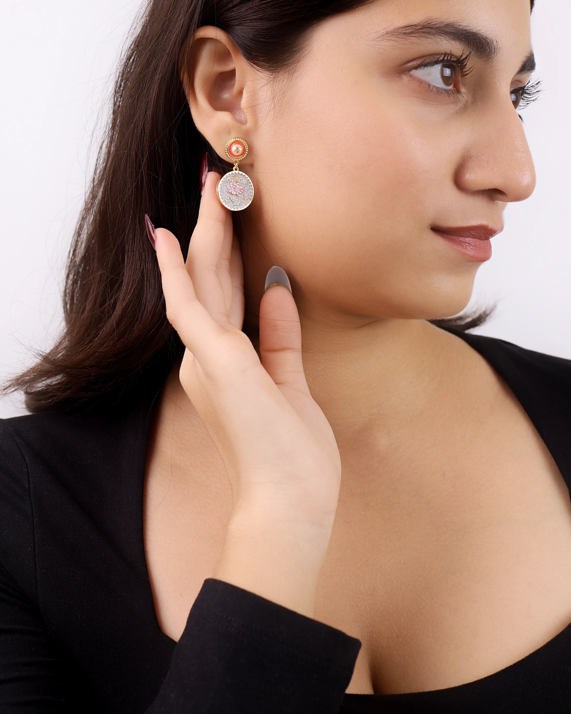 Intricate Light Blue Pearl Dangle