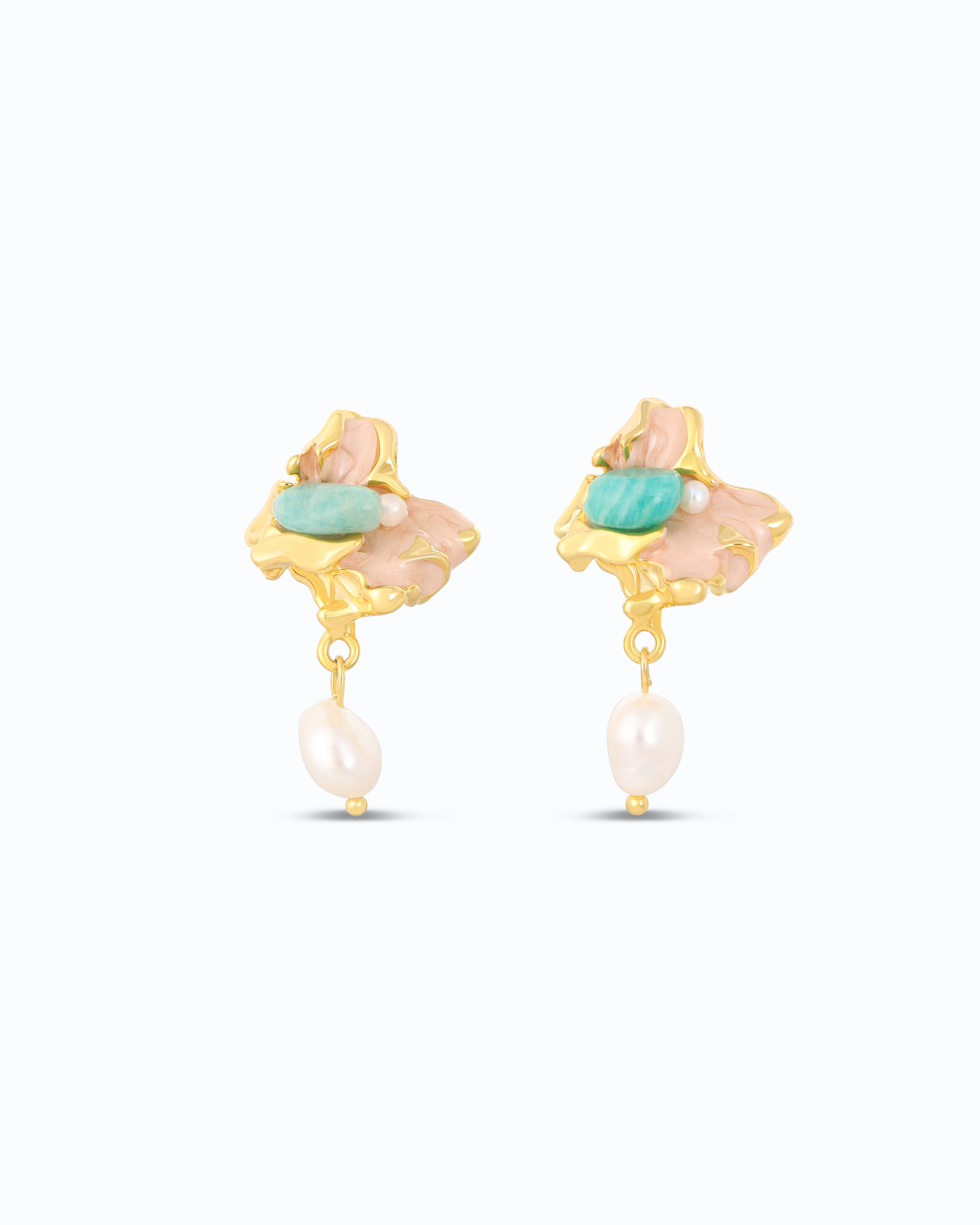 Origami Pearl Dangle - Pink