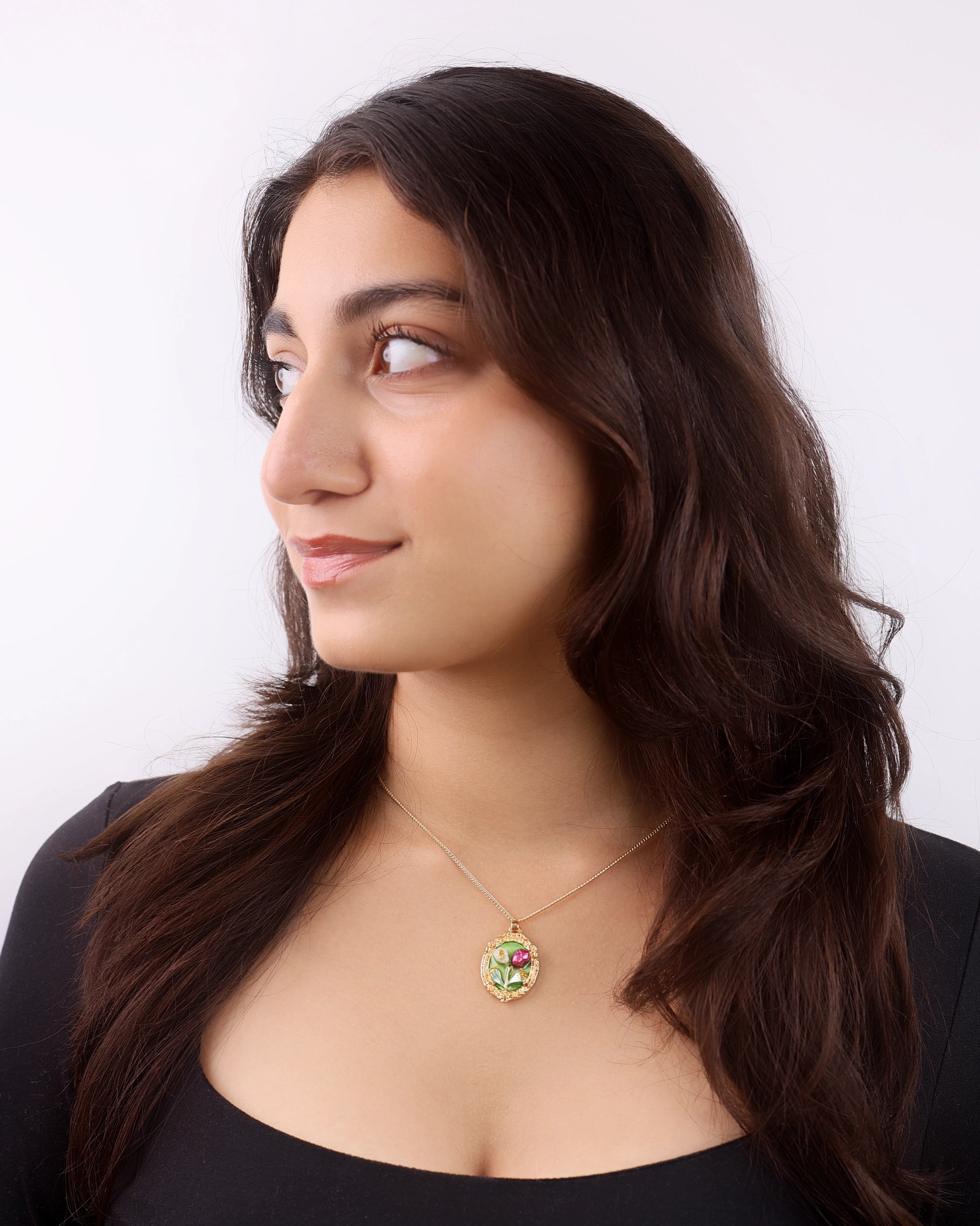 Pink Pearl Pendant with Chain