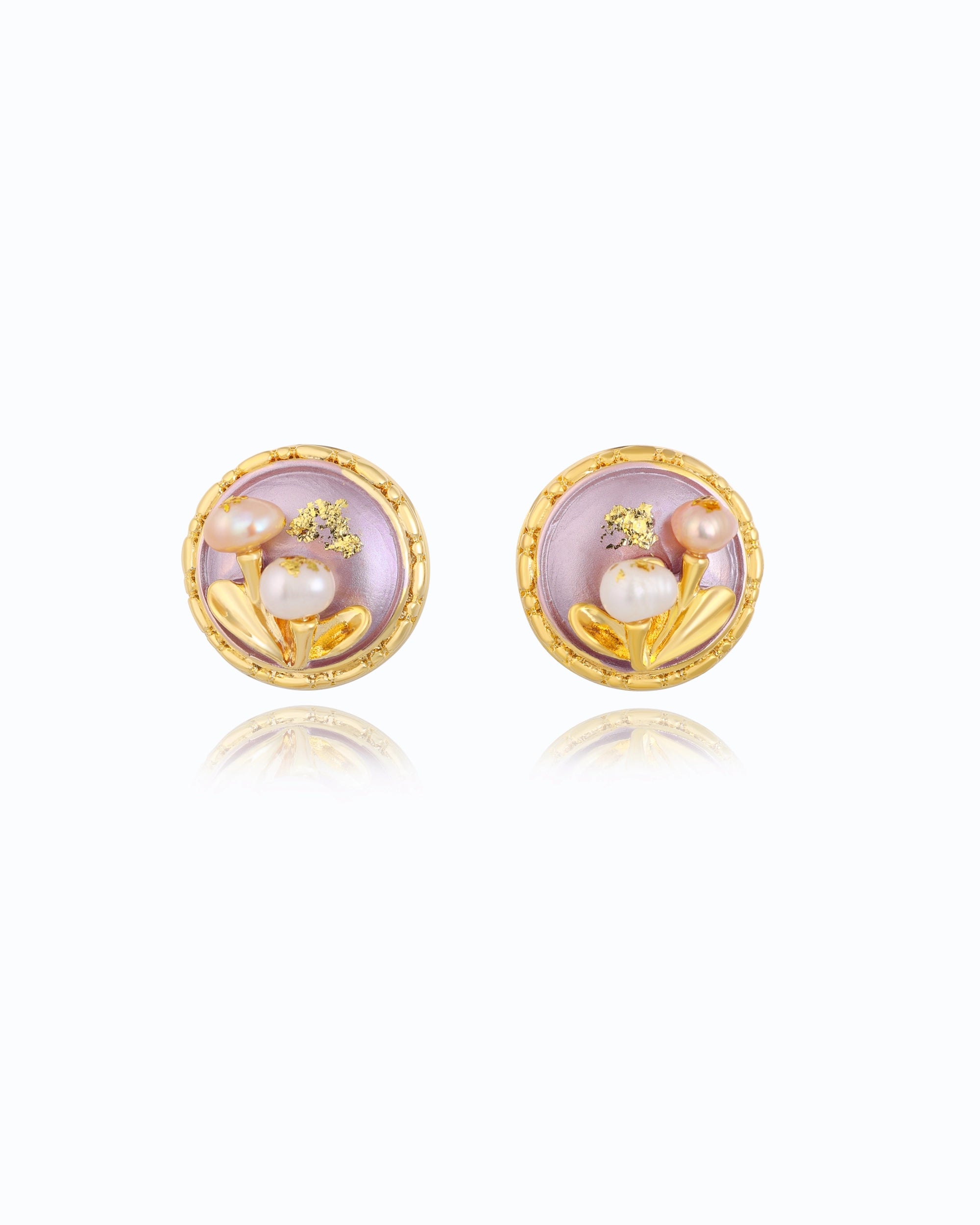 Purple Circle Small Studs