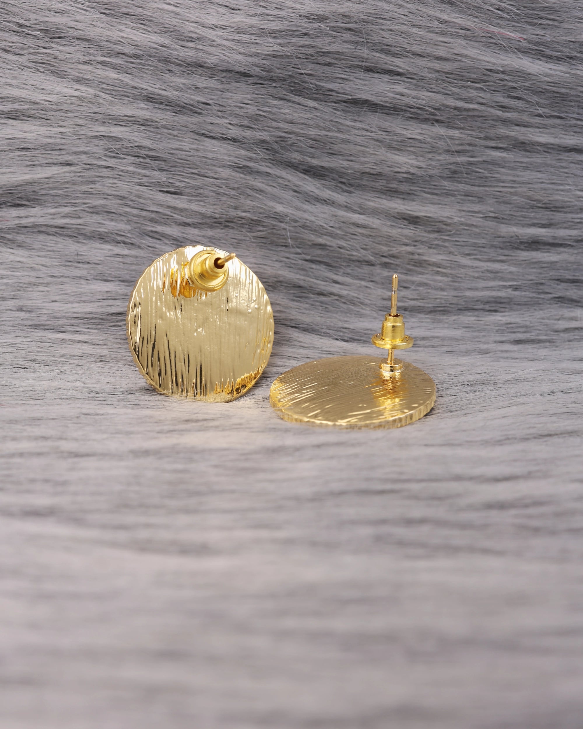 Purple Floral Pearl Studs