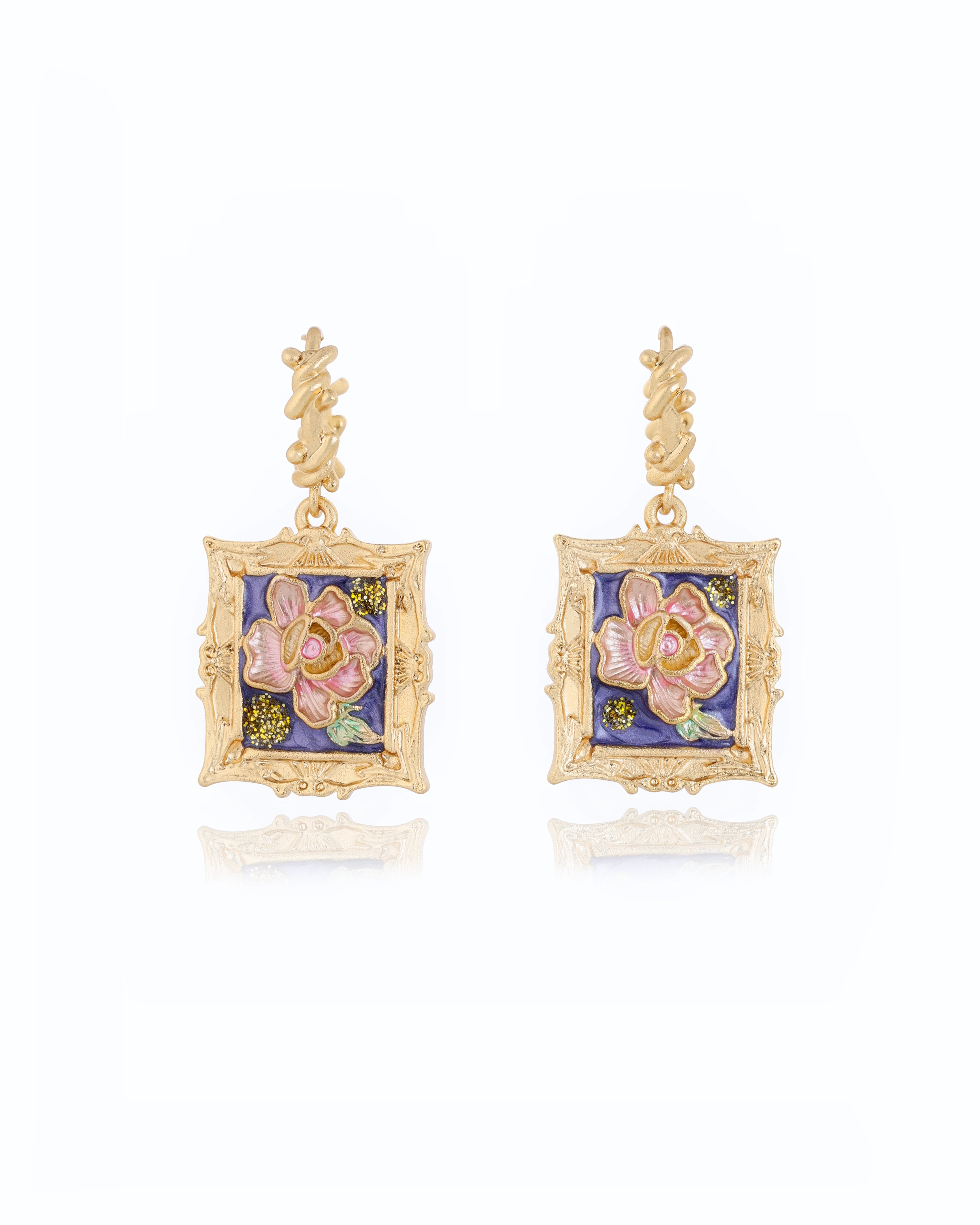 Renaissance Navy Blue Enamel Dangle