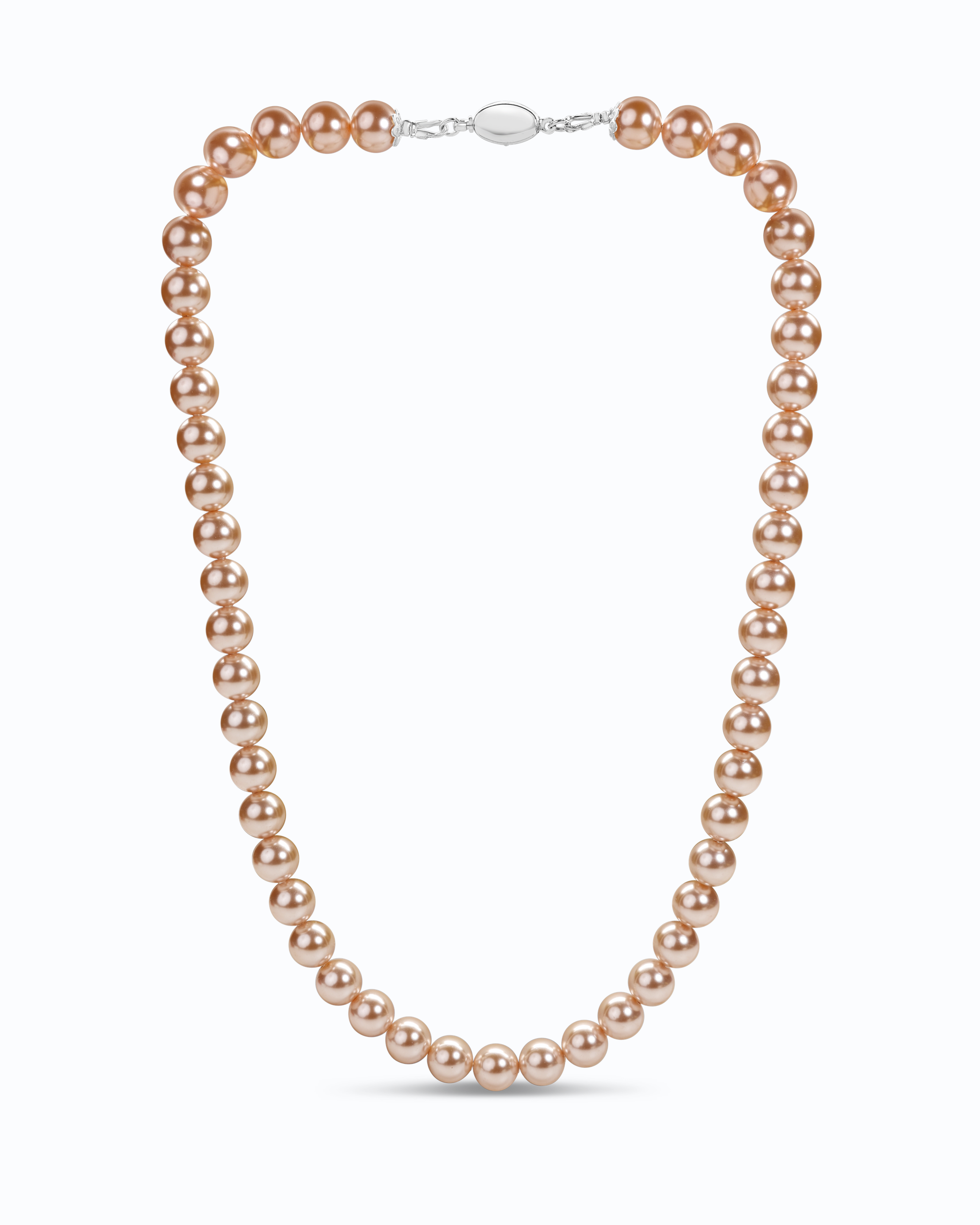 Rose Gold Pearl Necklace Strand