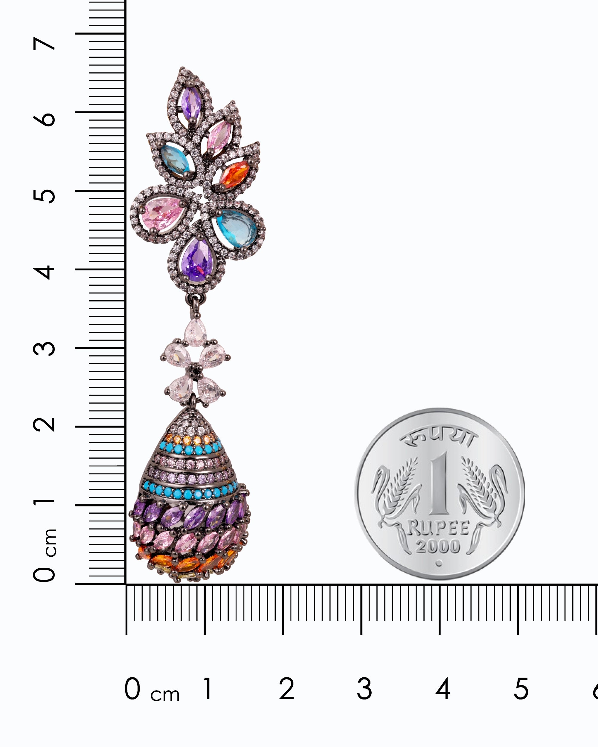 Victorian Azure Rhinestone Dangles