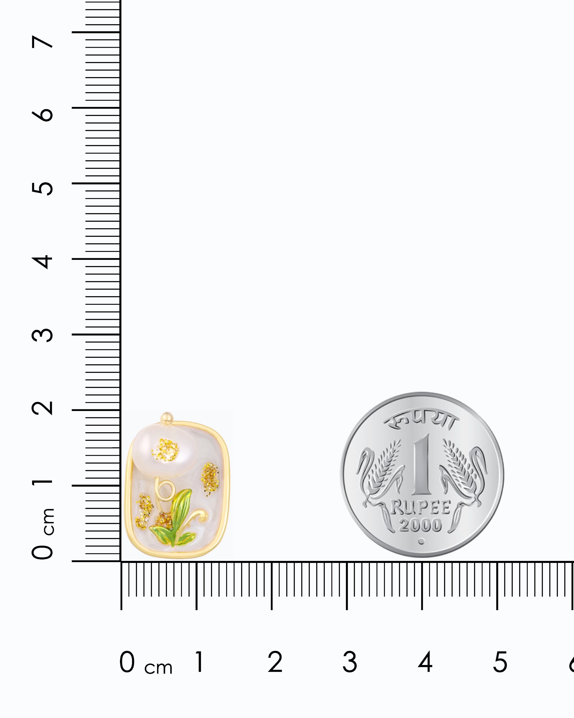 White Pearl Plant Ear Studs