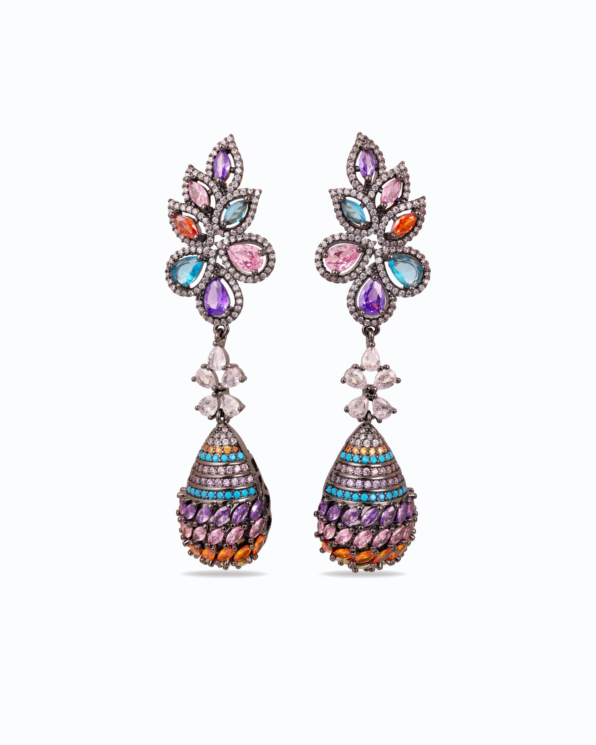 Victorian Azure Rhinestone Dangles
