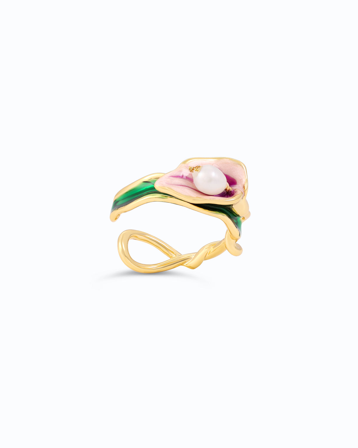 Verdant Bloom Pearl Ring