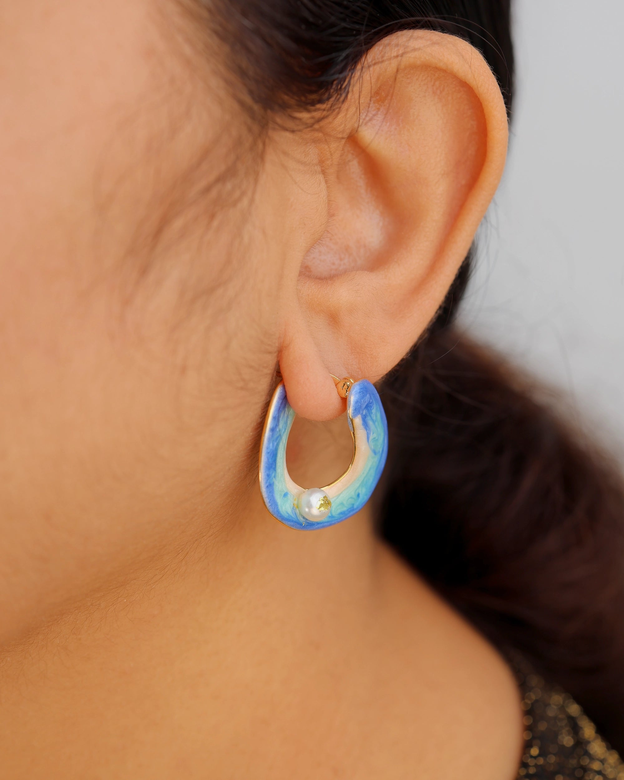 Oceanic Pearl Hoop Bali