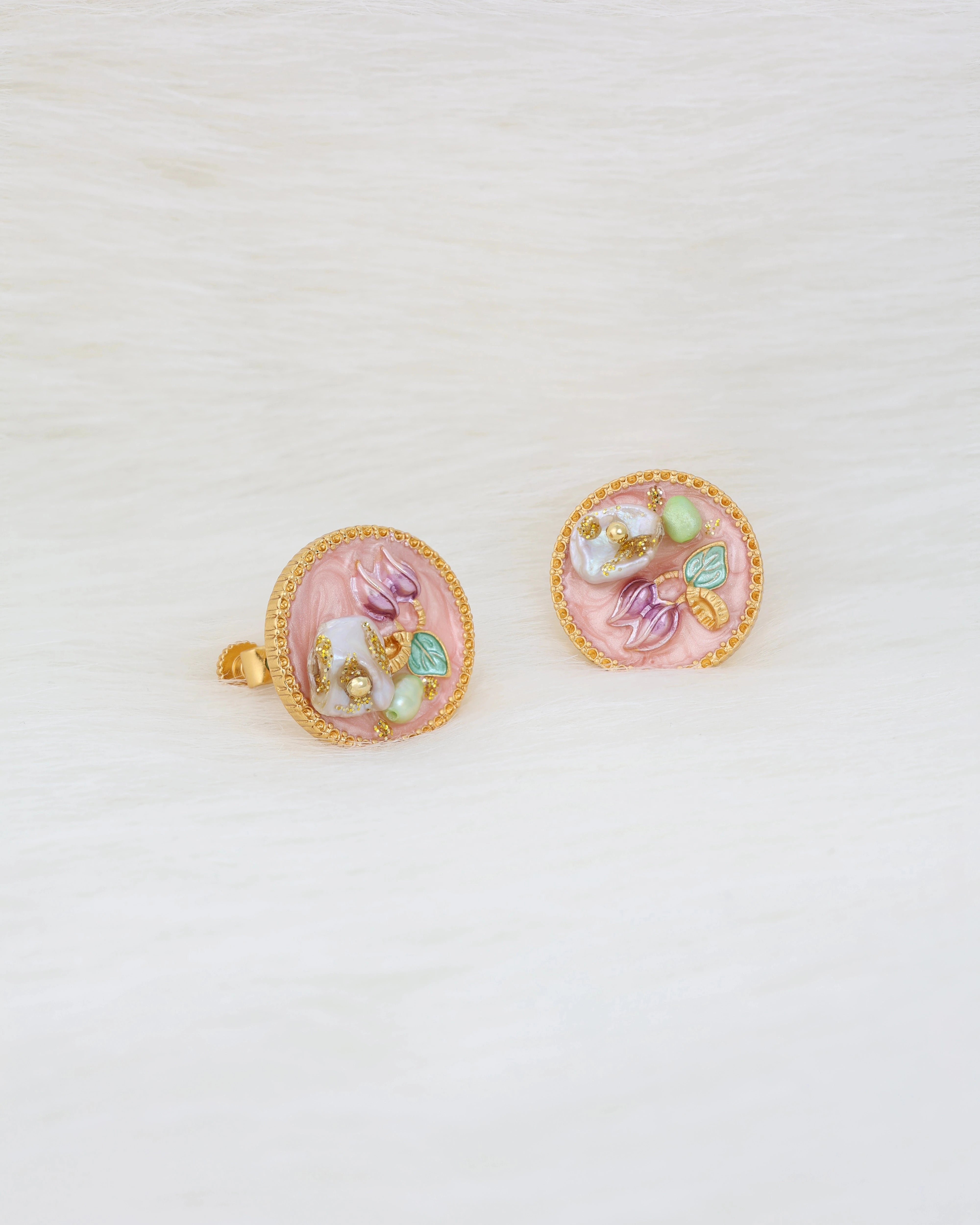 Pink Round Clip On