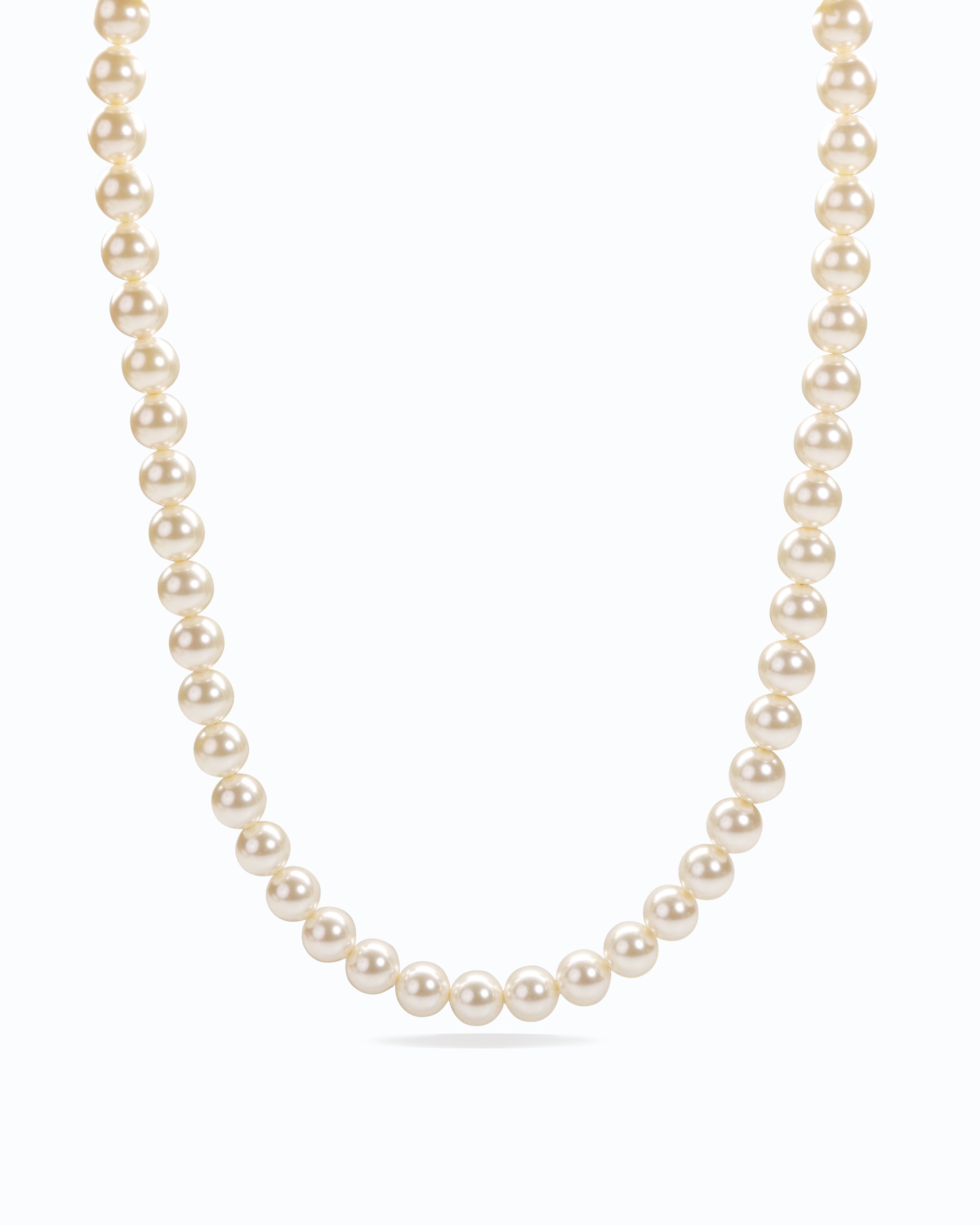 Elegant European White Cream Pearl Necklace