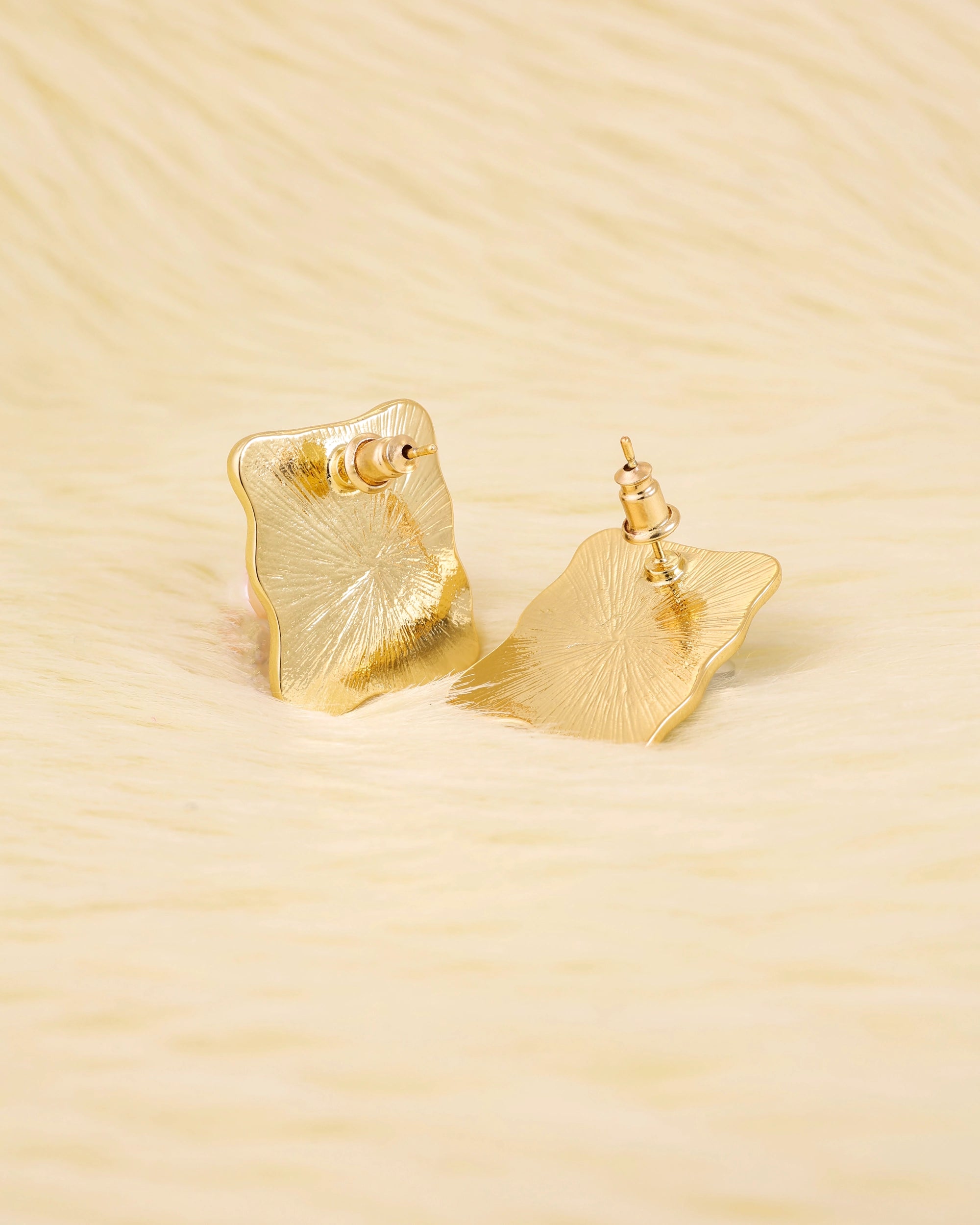 Fern in Blue Frame Pearl Ear Studs