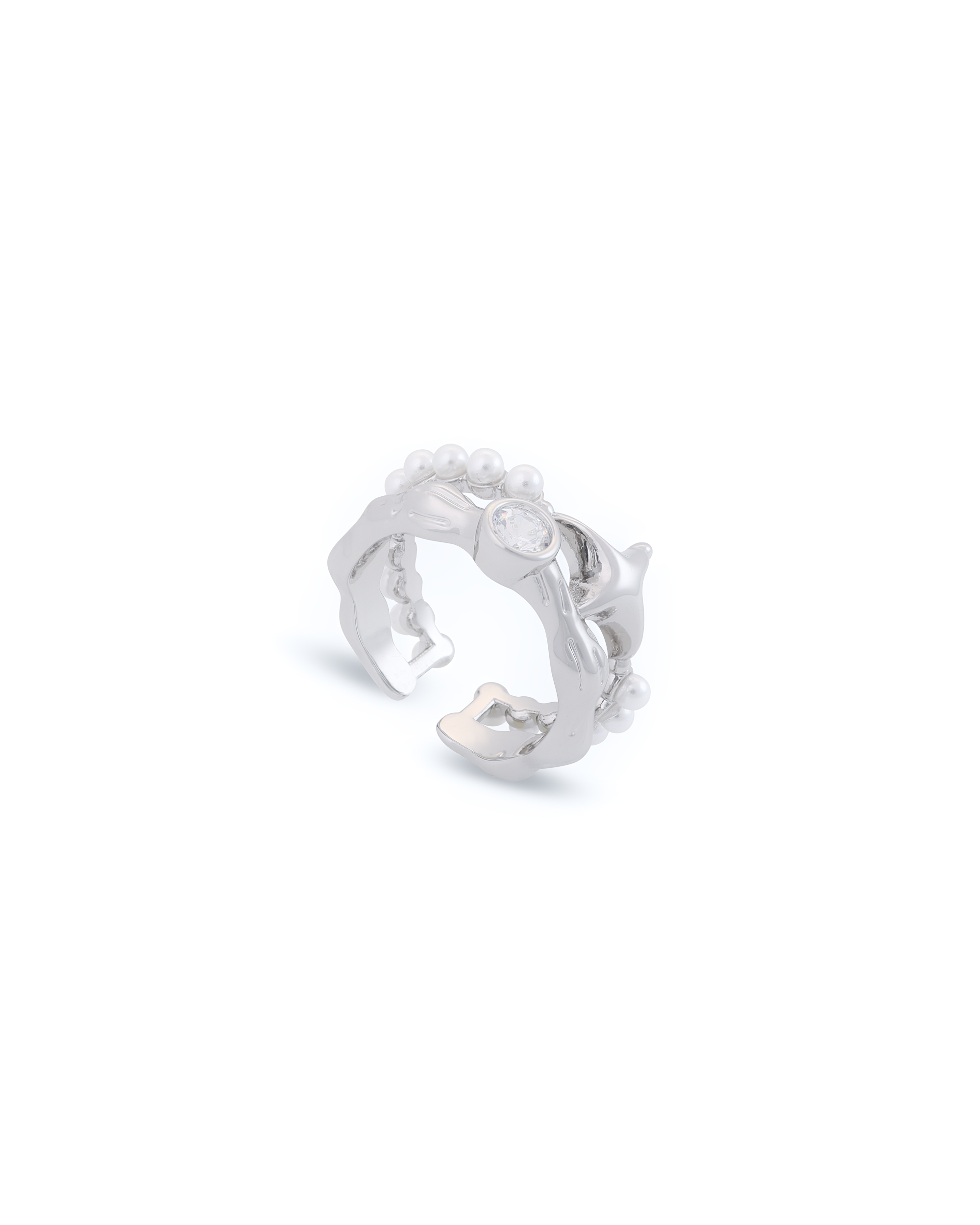 Silver Star & Pearl Ring – Bespoke Jewelry | Flawnt