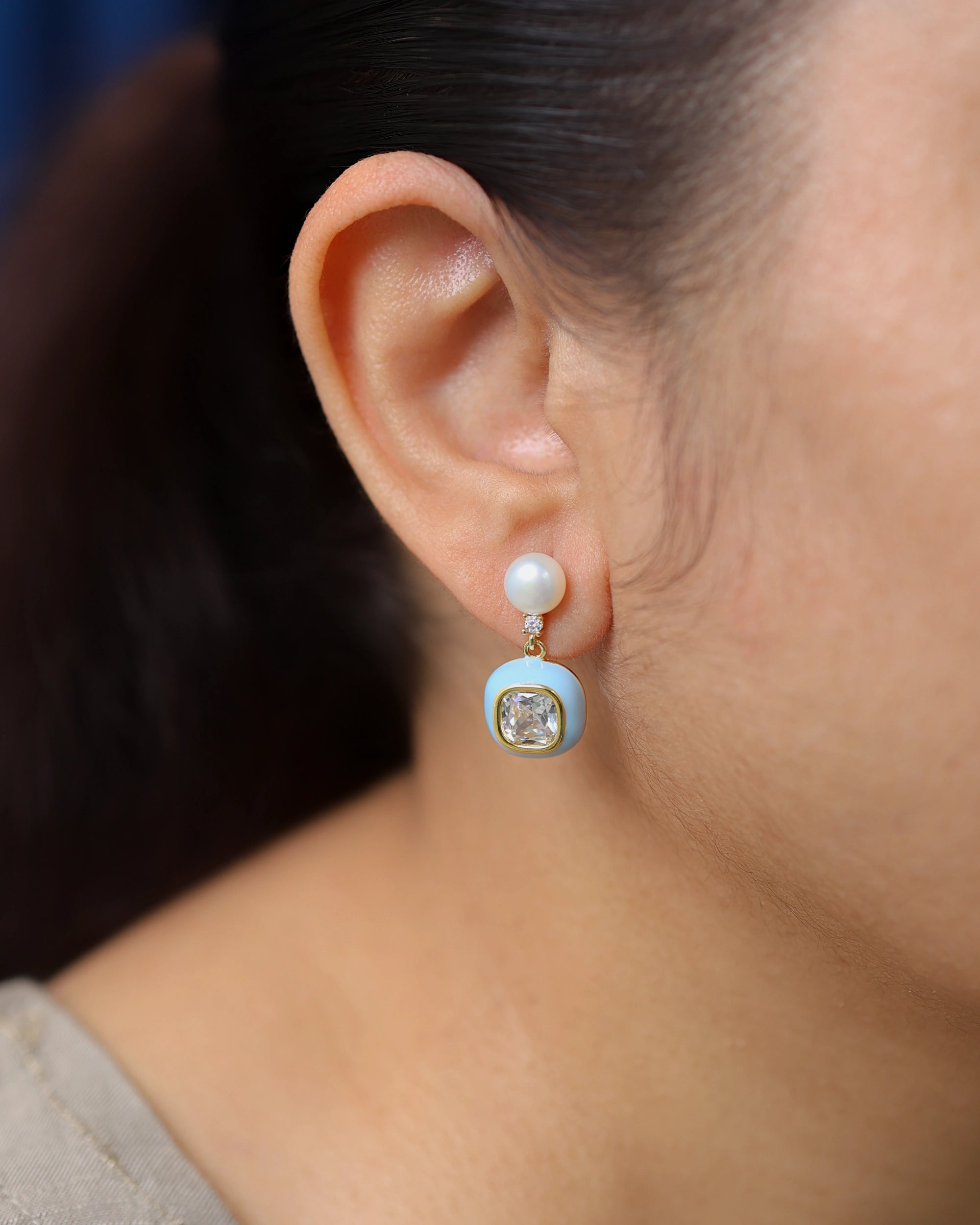 Alice Blue Pearl Dangle hover