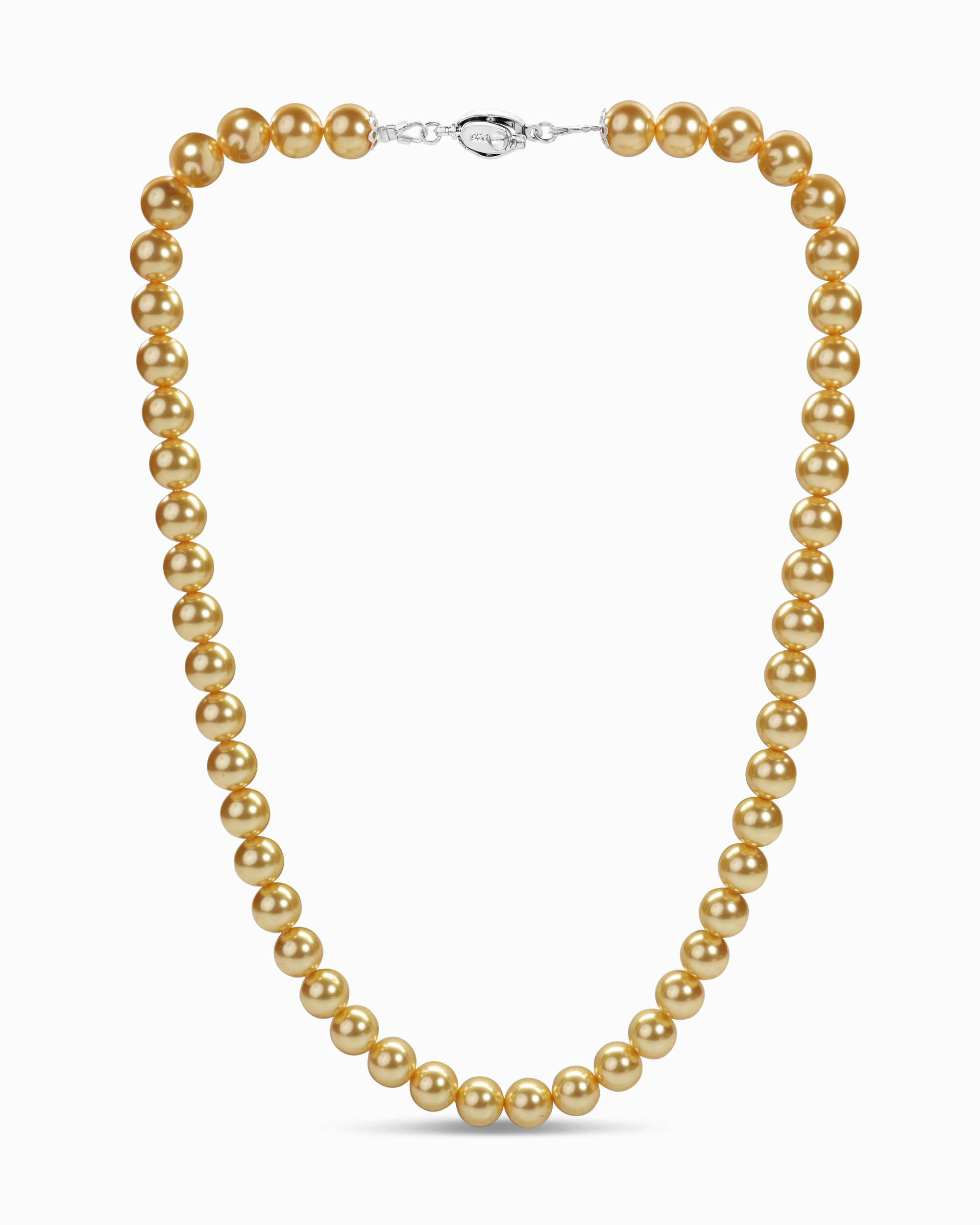 Bright Gold Pearl Necklace Strand