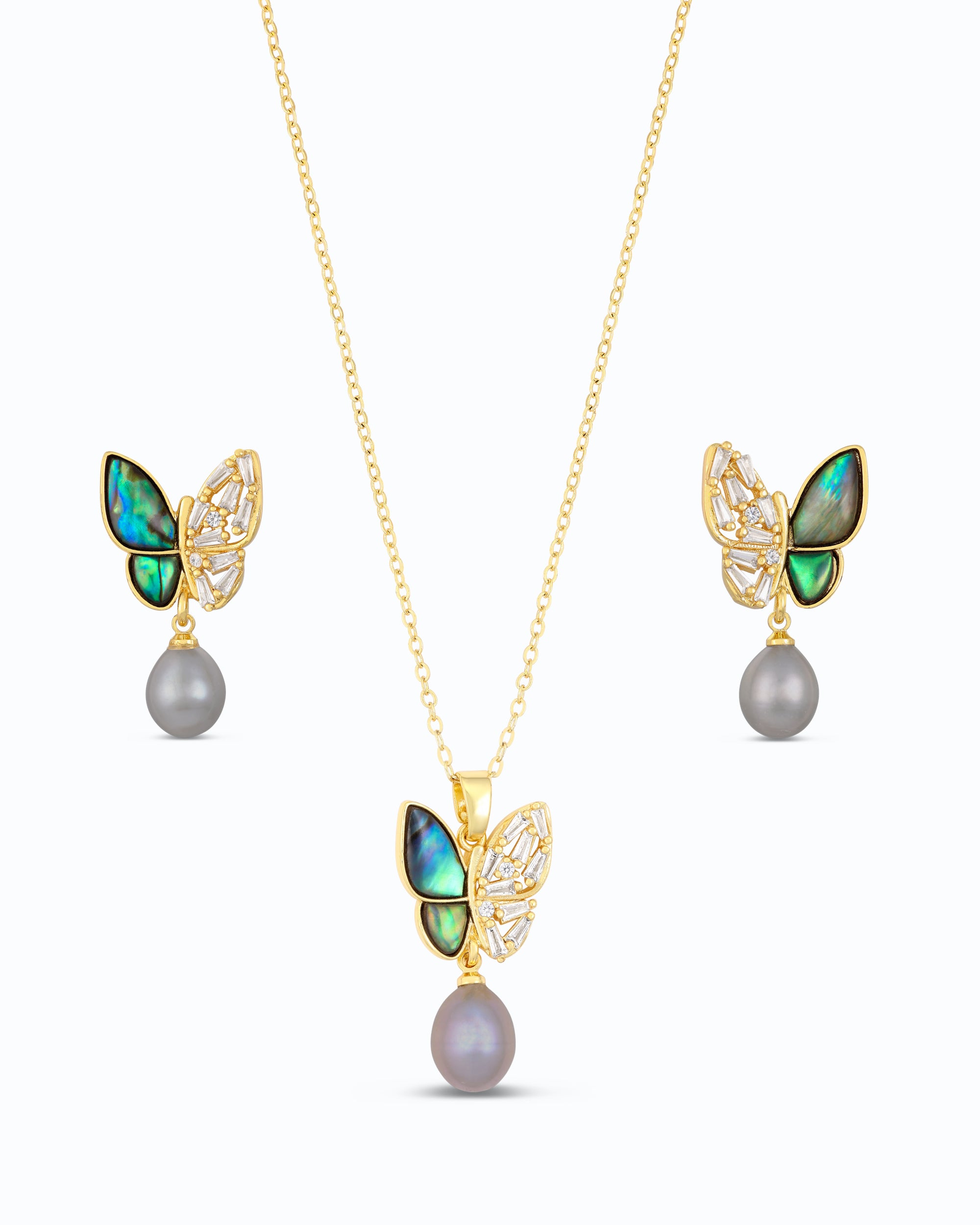 Butterfly Gray Pearl Full Set