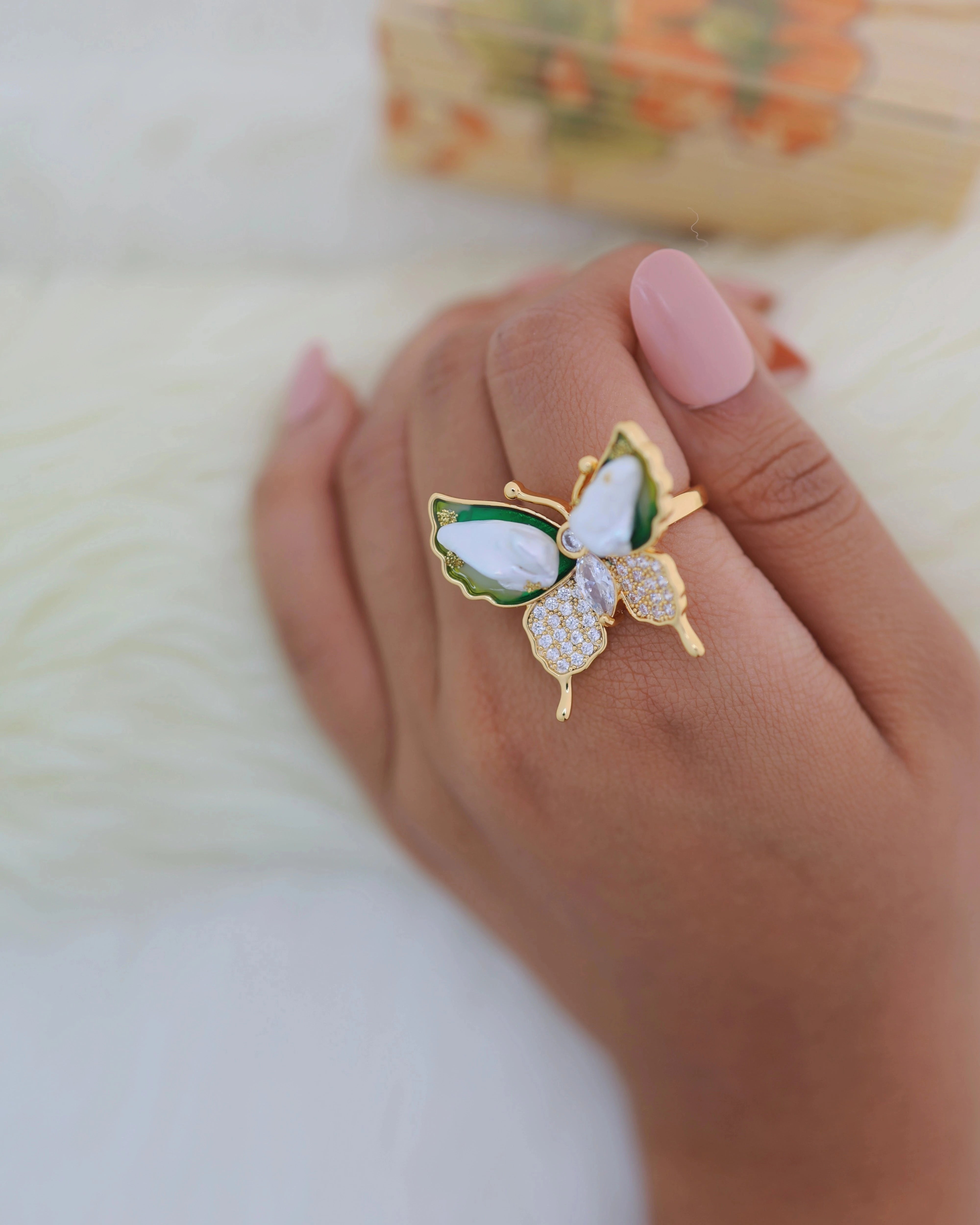 Cocktail Butterfly Ring