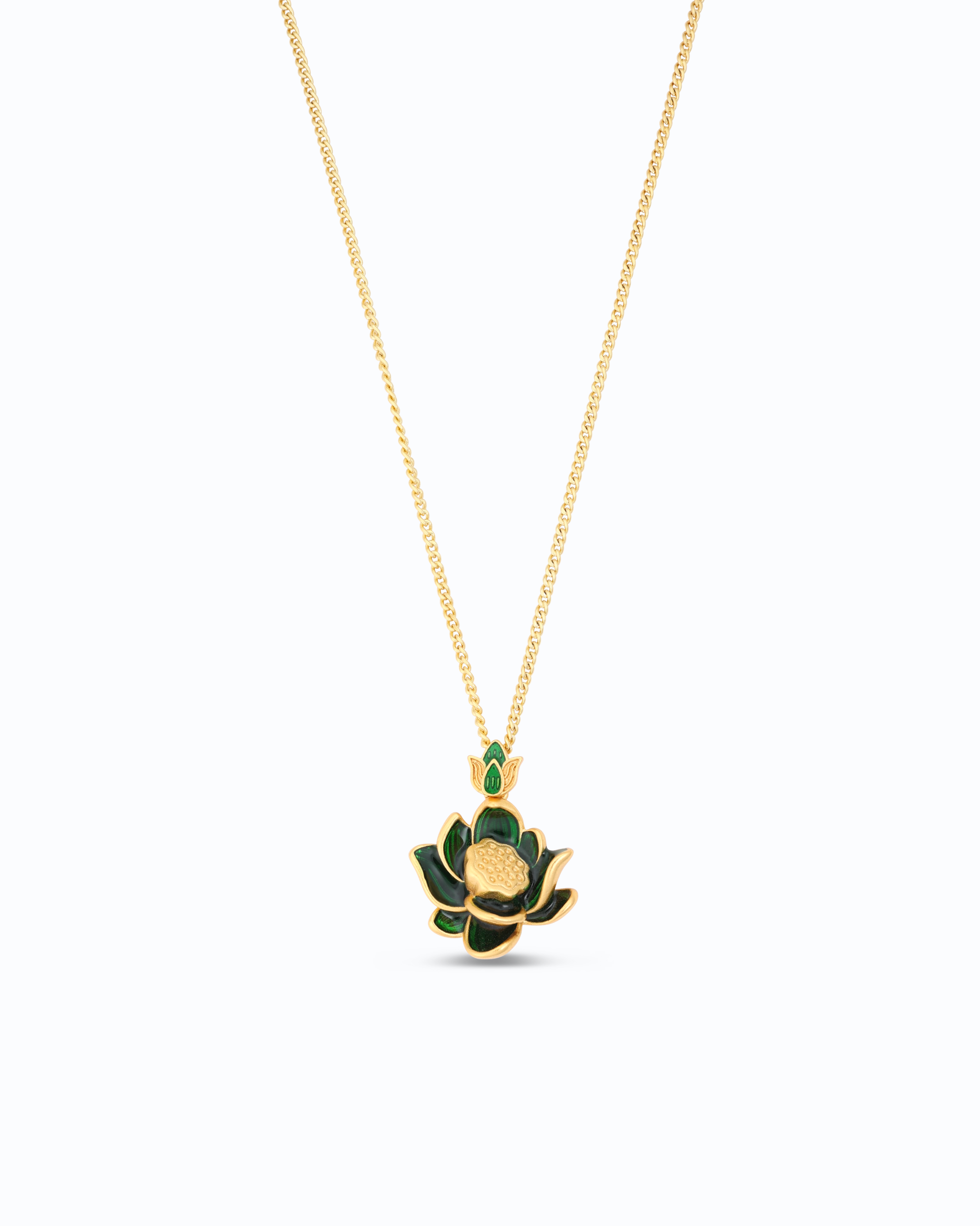 Lotus Pendant with chain | Flawnt Jewelry