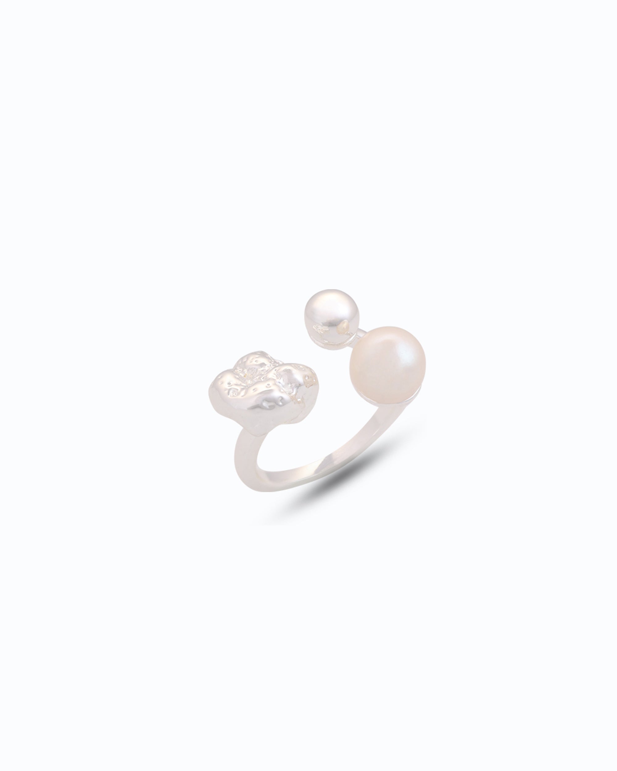 3 Elements Pearl Ring – Sterling Silver & Freshwater Pearl | Flawnt