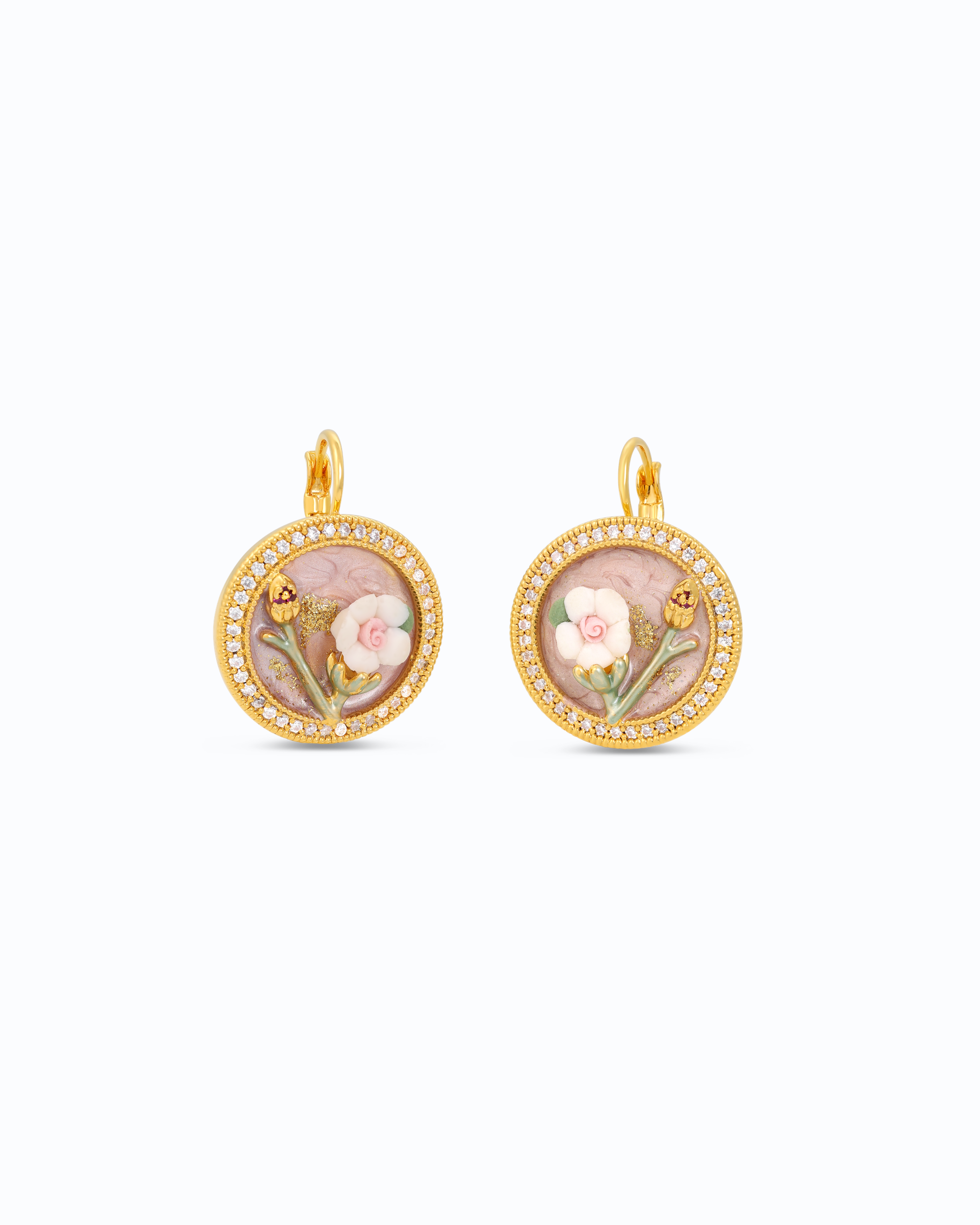 Rare Floral Dangle Studs