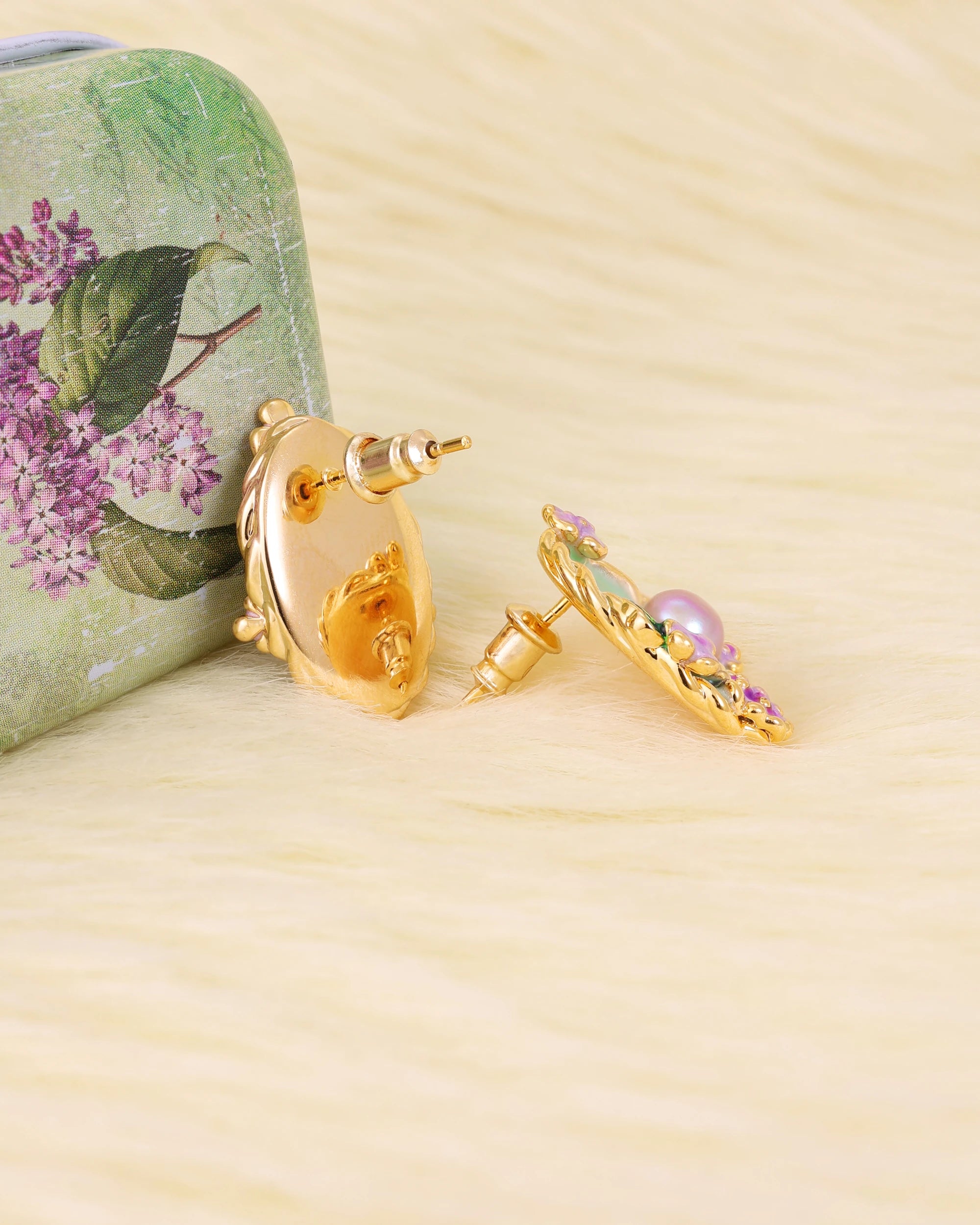 French Monet Pearl Ear Studs