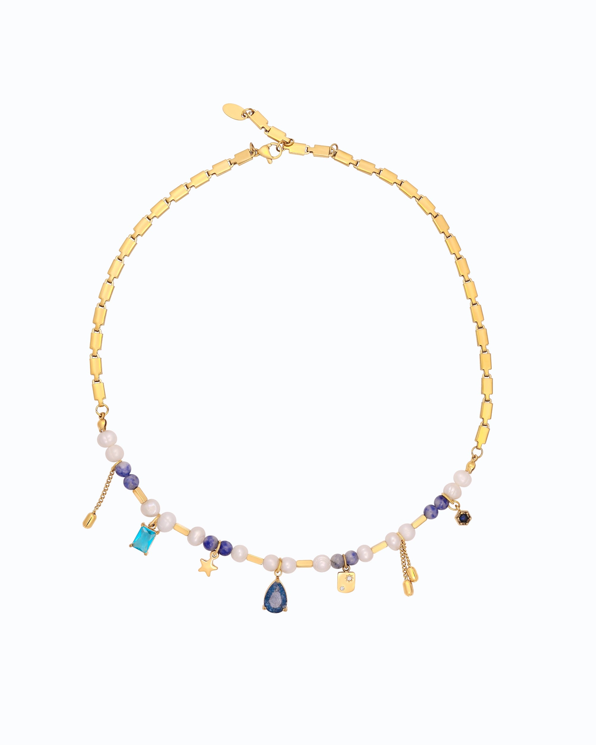 Freshwater Pearl Necklace with Charms