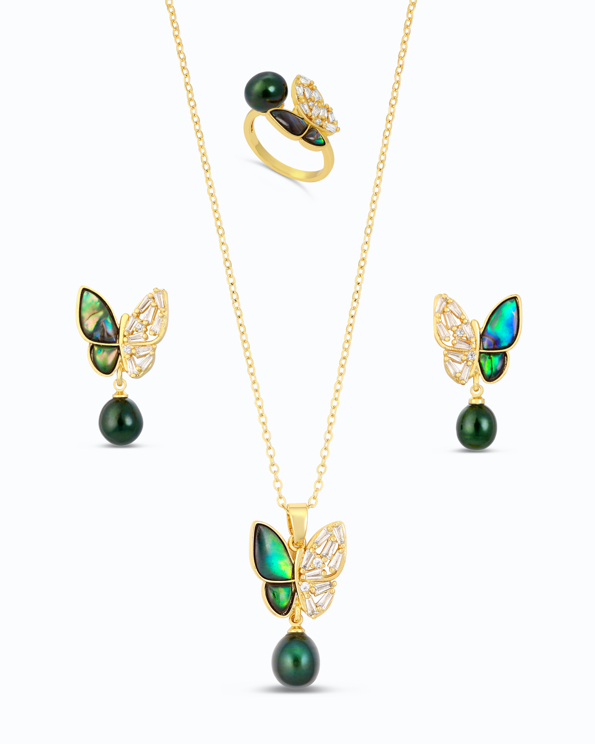 Butterfly Green Pearl Full Set