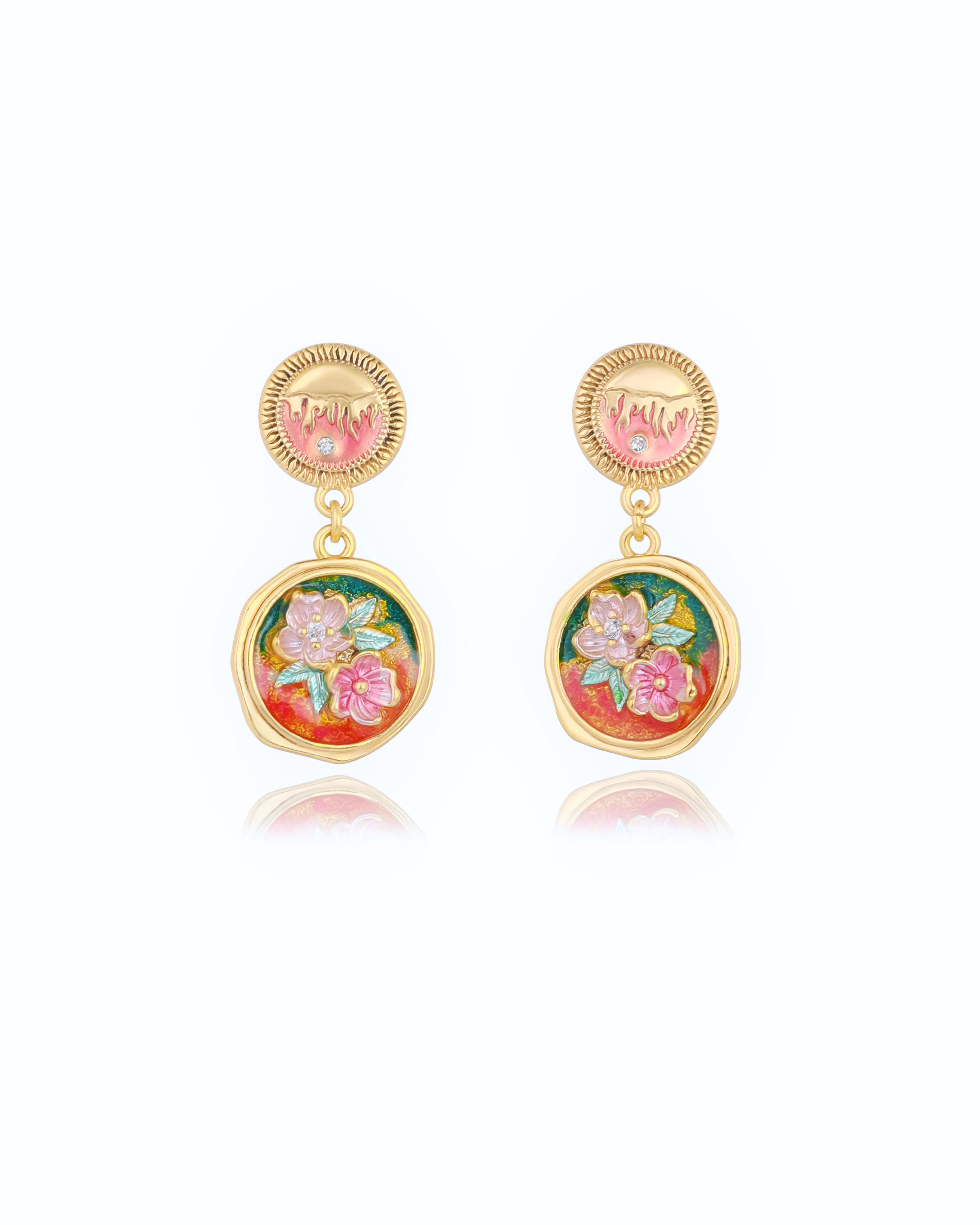 Jardin Monet Painting Ear Dangle