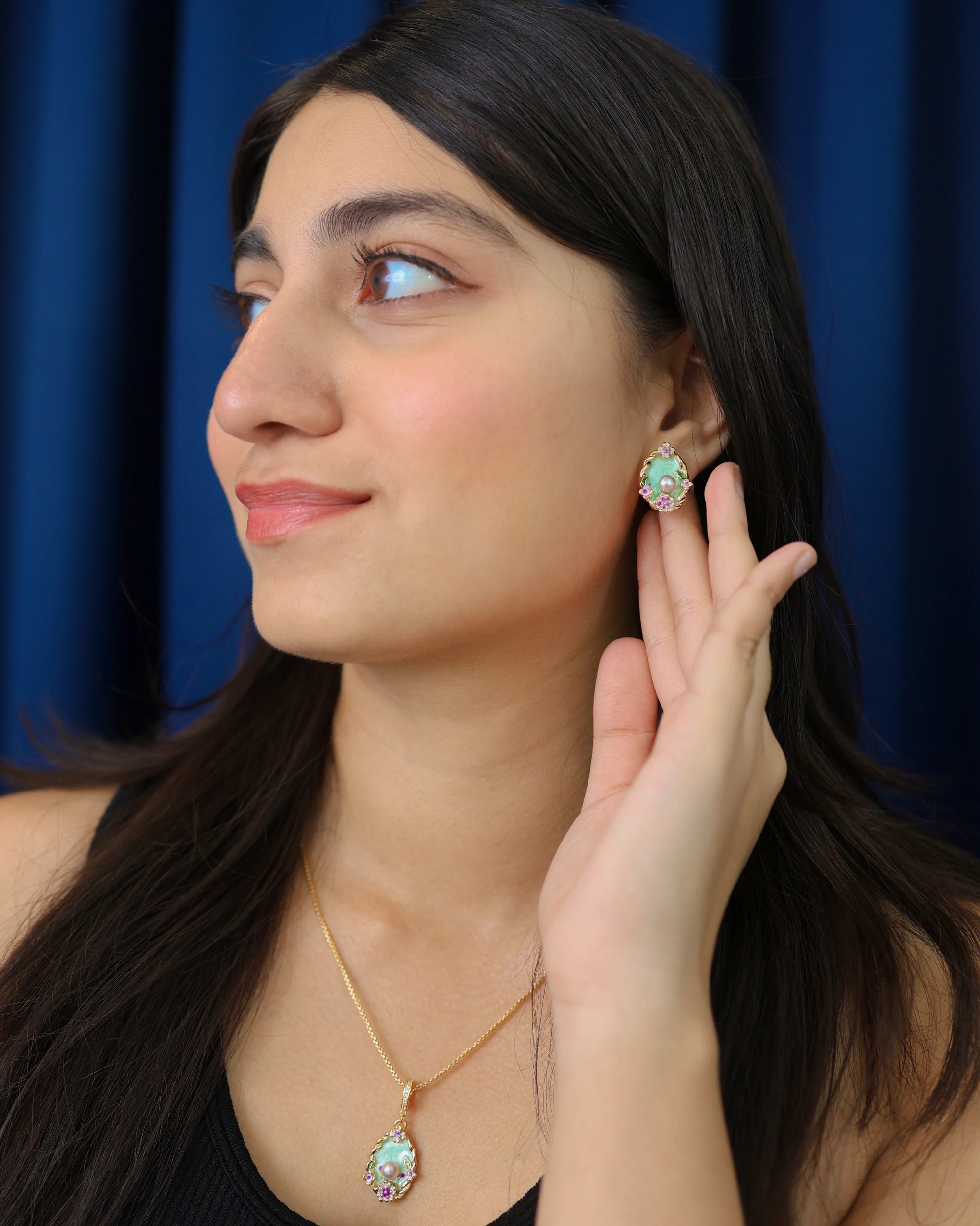 Midori Jardin Pearl Pendant Set