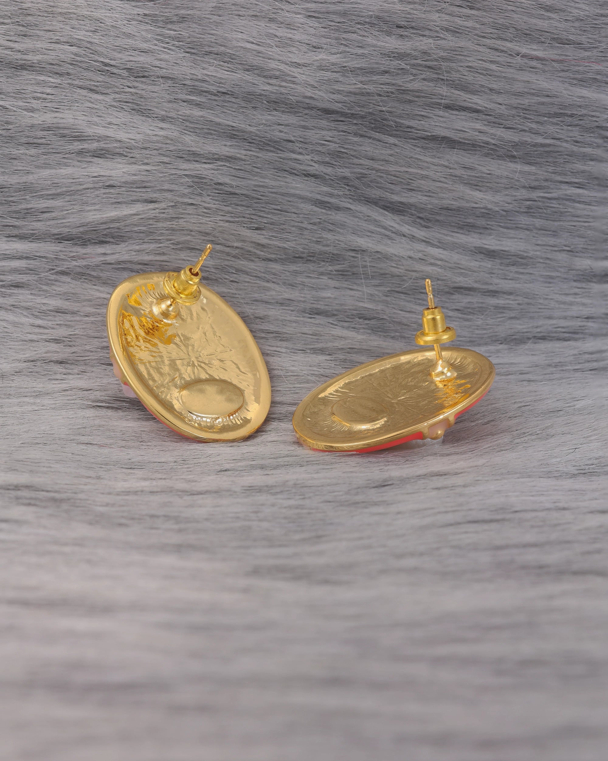 Peachy Neon French Ear Studs